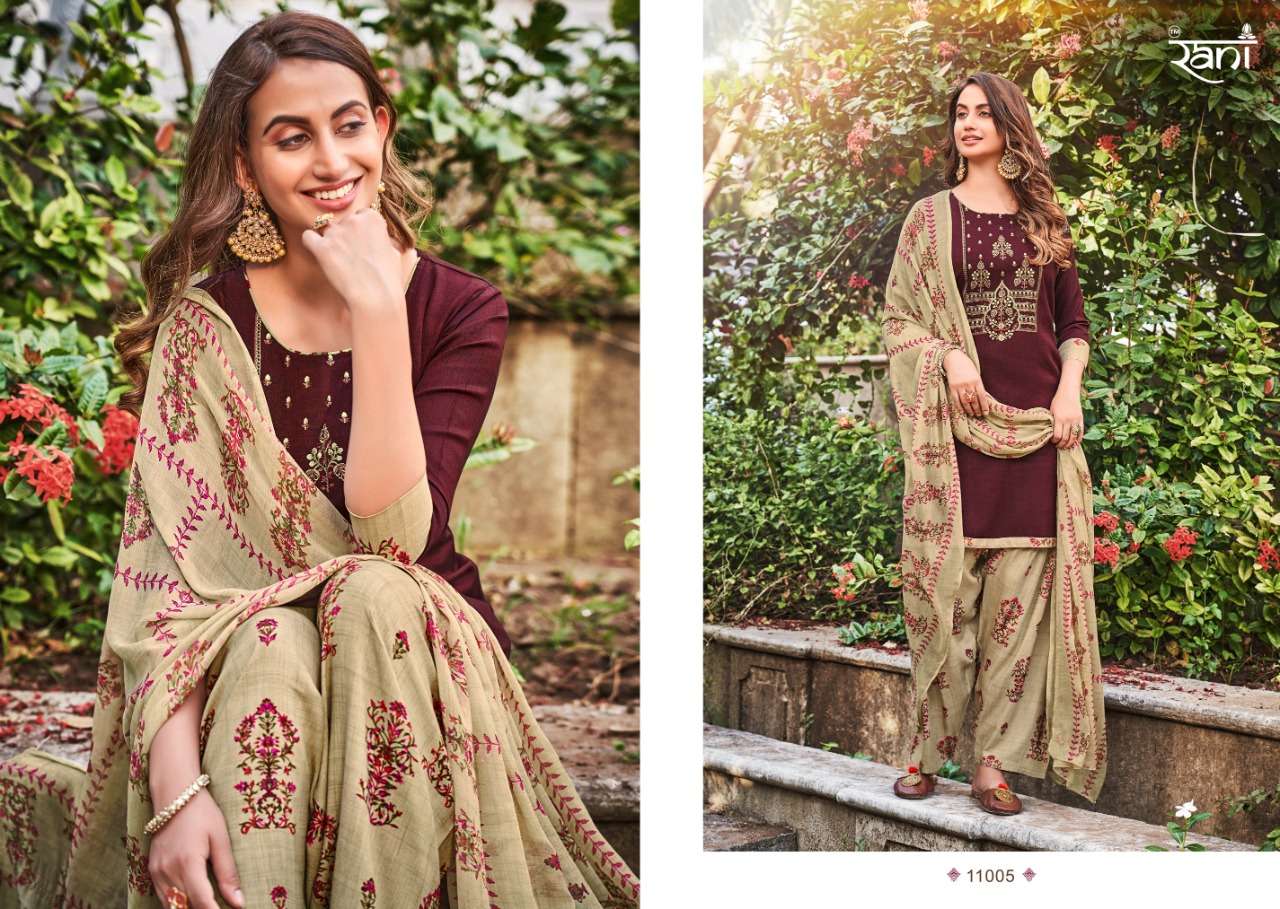 Estaa By Rani Fashion 11001 To 11006 Series Beautiful Suits Colorful Stylish Fancy Casual Wear & Ethnic Wear Rayon Print Dresses At Wholesale Price