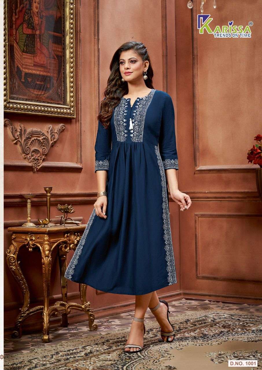 ANOKHI BY KARISSA 1001 TO 1006 SERIES DESIGNER STYLISH FANCY COLORFUL BEAUTIFUL PARTY WEAR & ETHNIC WEAR COLLECTION PREMIUM COTTON KURTIS AT WHOLESALE PRICE