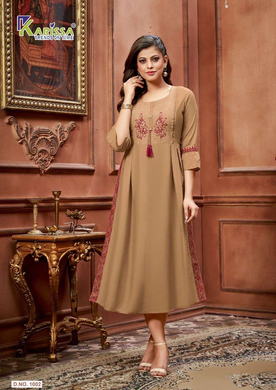 ANOKHI BY KARISSA 1001 TO 1006 SERIES DESIGNER STYLISH FANCY COLORFUL BEAUTIFUL PARTY WEAR & ETHNIC WEAR COLLECTION PREMIUM COTTON KURTIS AT WHOLESALE PRICE