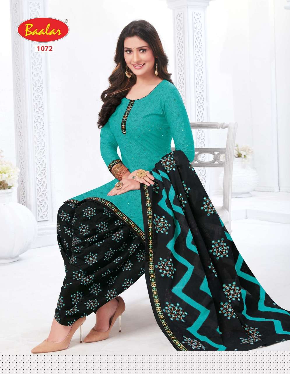 CRYSTAL PATIALA VOL-1 BY BAALAR 1071 TO 1085 SERIES BEAUTIFUL STYLISH SHARARA SUITS FANCY COLORFUL CASUAL WEAR & ETHNIC WEAR & READY TO WEAR PURE COTTON PRINTED DRESSES AT WHOLESALE PRICE