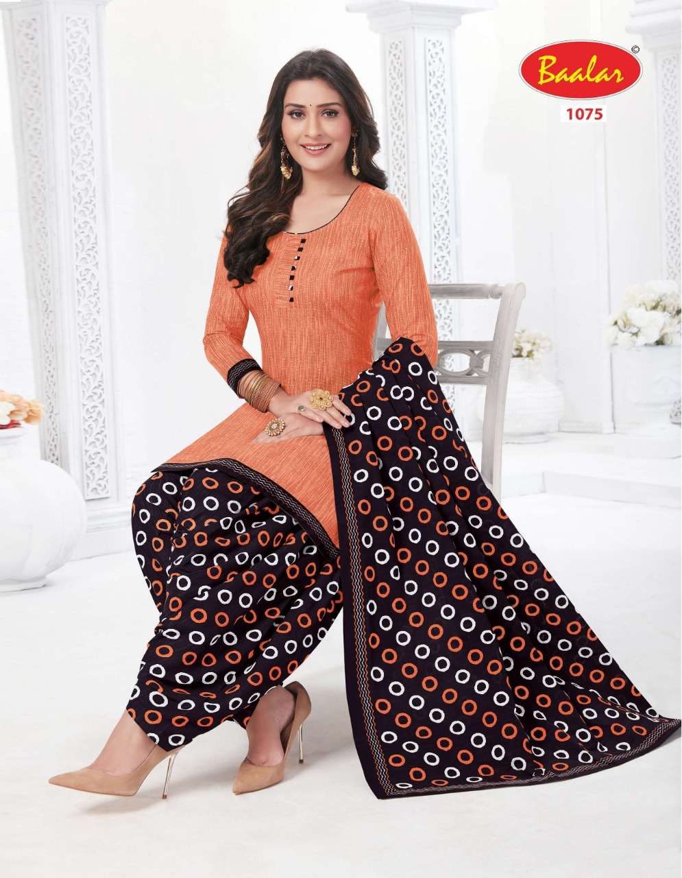 CRYSTAL PATIALA VOL-1 BY BAALAR 1071 TO 1085 SERIES BEAUTIFUL STYLISH SHARARA SUITS FANCY COLORFUL CASUAL WEAR & ETHNIC WEAR & READY TO WEAR PURE COTTON PRINTED DRESSES AT WHOLESALE PRICE