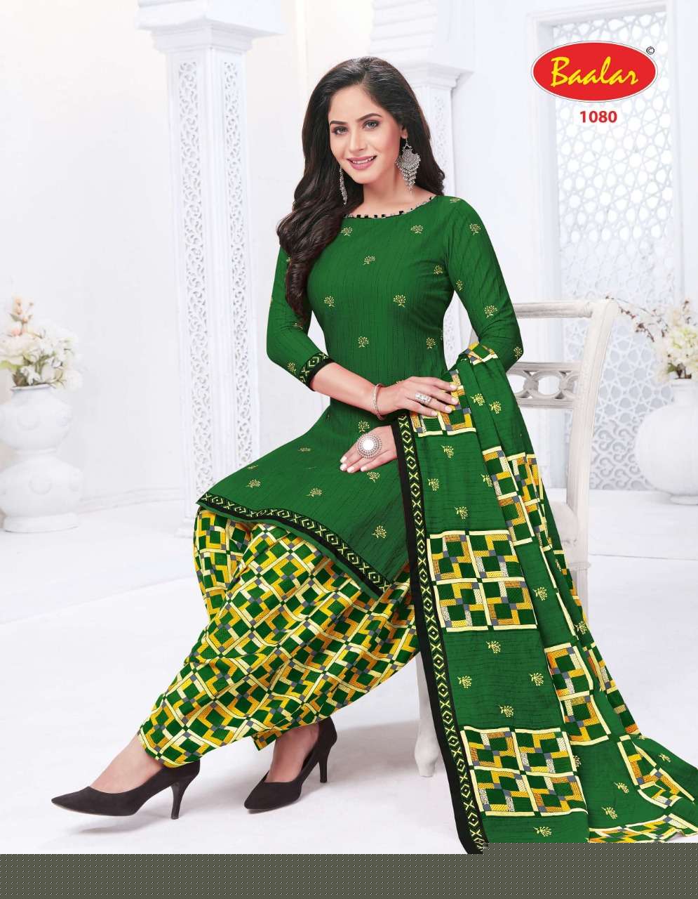 CRYSTAL PATIALA VOL-1 BY BAALAR 1071 TO 1085 SERIES BEAUTIFUL STYLISH SHARARA SUITS FANCY COLORFUL CASUAL WEAR & ETHNIC WEAR & READY TO WEAR PURE COTTON PRINTED DRESSES AT WHOLESALE PRICE