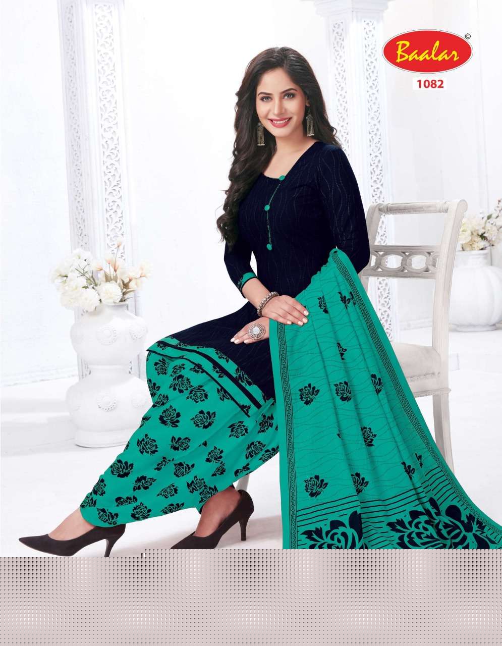 CRYSTAL PATIALA VOL-1 BY BAALAR 1071 TO 1085 SERIES BEAUTIFUL STYLISH SHARARA SUITS FANCY COLORFUL CASUAL WEAR & ETHNIC WEAR & READY TO WEAR PURE COTTON PRINTED DRESSES AT WHOLESALE PRICE