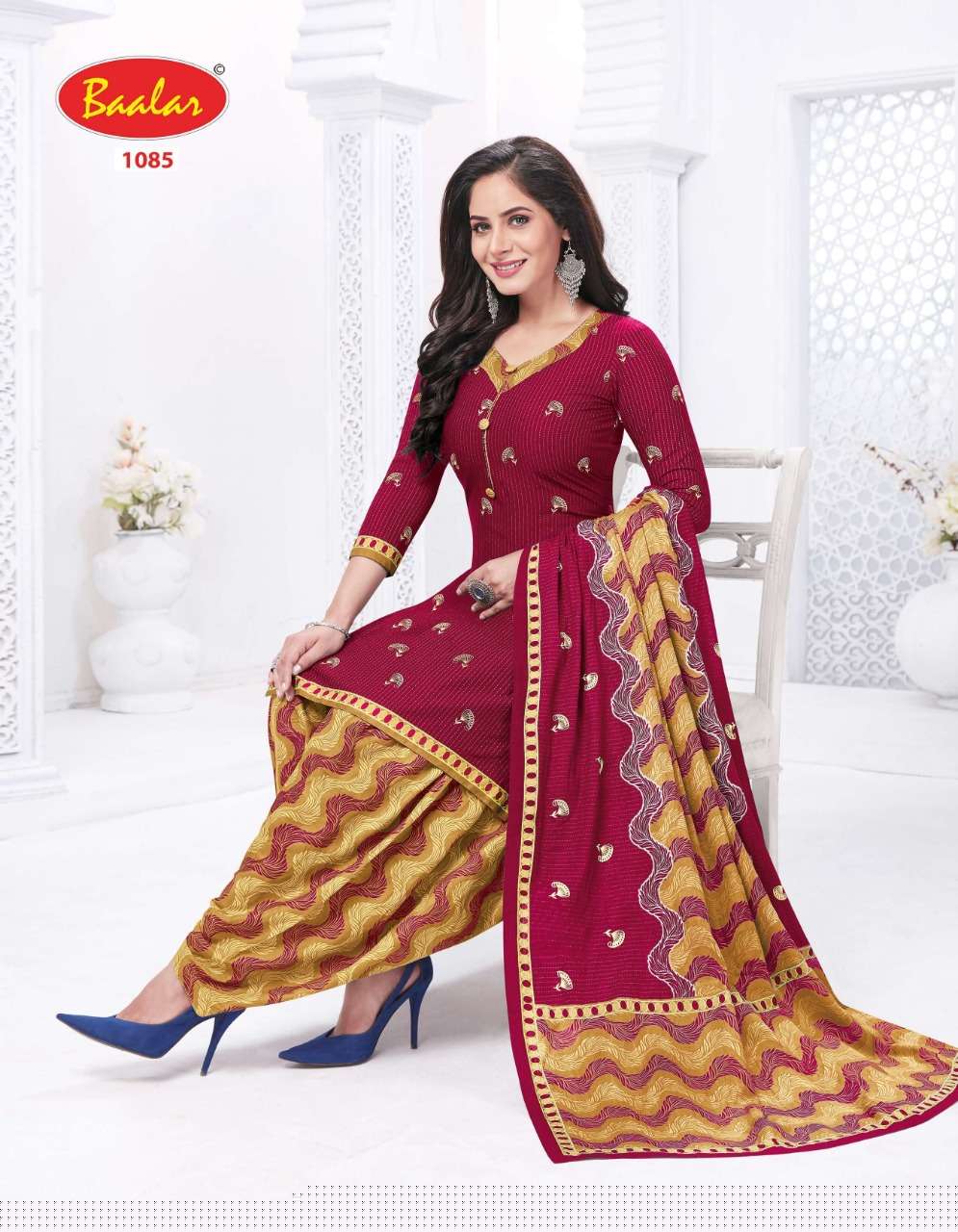CRYSTAL PATIALA VOL-1 BY BAALAR 1071 TO 1085 SERIES BEAUTIFUL STYLISH SHARARA SUITS FANCY COLORFUL CASUAL WEAR & ETHNIC WEAR & READY TO WEAR PURE COTTON PRINTED DRESSES AT WHOLESALE PRICE