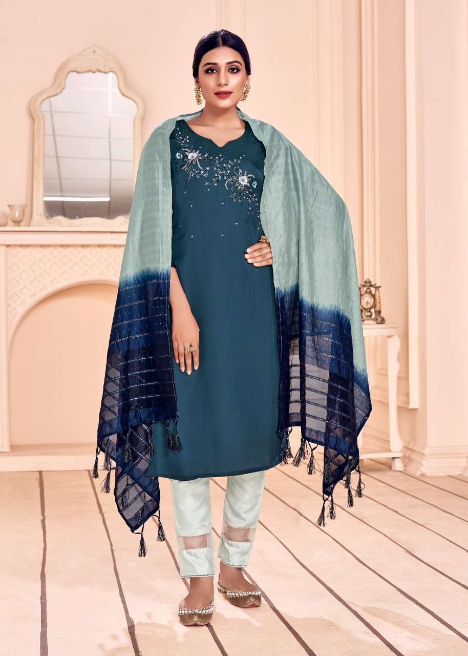 CELEBRATIONS BY ALISHKA FASHION 1001 TO 1006 SERIES BEAUTIFUL SUITS COLORFUL STYLISH FANCY CASUAL WEAR & ETHNIC WEAR SILK DRESSES AT WHOLESALE PRICE