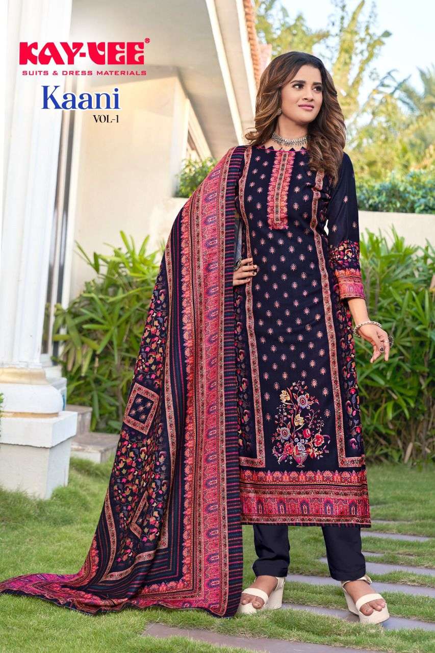 KAANI BY KAY VEE 1001 TO 1006 SERIES INDIAN TRADITIONAL WEAR COLLECTION BEAUTIFUL STYLISH FANCY COLORFUL PARTY WEAR & OCCASIONAL WEAR HEAVY PASHMINA DIGITAL PRINT DRESSES AT WHOLESALE PRICE