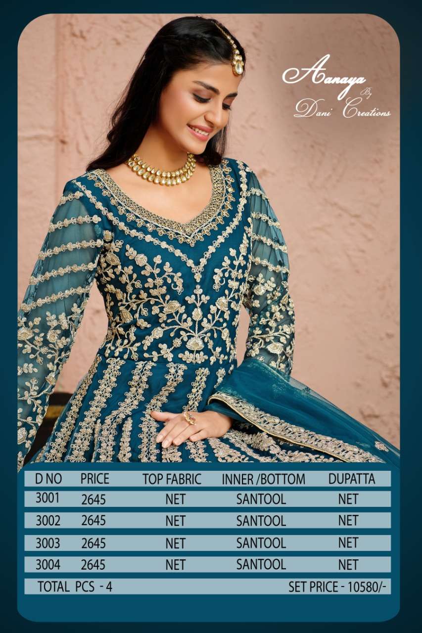 Aanaya Vol-130 By Twisha 3001 To 3004 Series Beautiful Anarkali Suits Colorful Stylish Fancy Casual Wear & Ethnic Wear Heavy Georgette Dresses At Wholesale Price