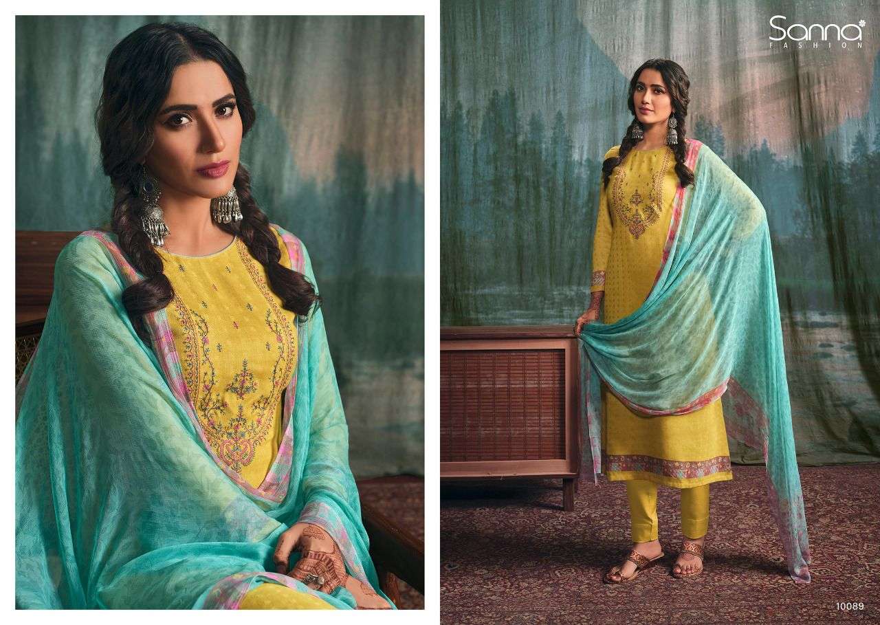 ELISA BY SANNA FASHION 10089 TO 10098 SERIES BEAUTIFUL STYLISH SUITS FANCY COLORFUL CASUAL WEAR & ETHNIC WEAR & READY TO WEAR PURE PASHMINA PRINT DRESSES AT WHOLESALE PRICE