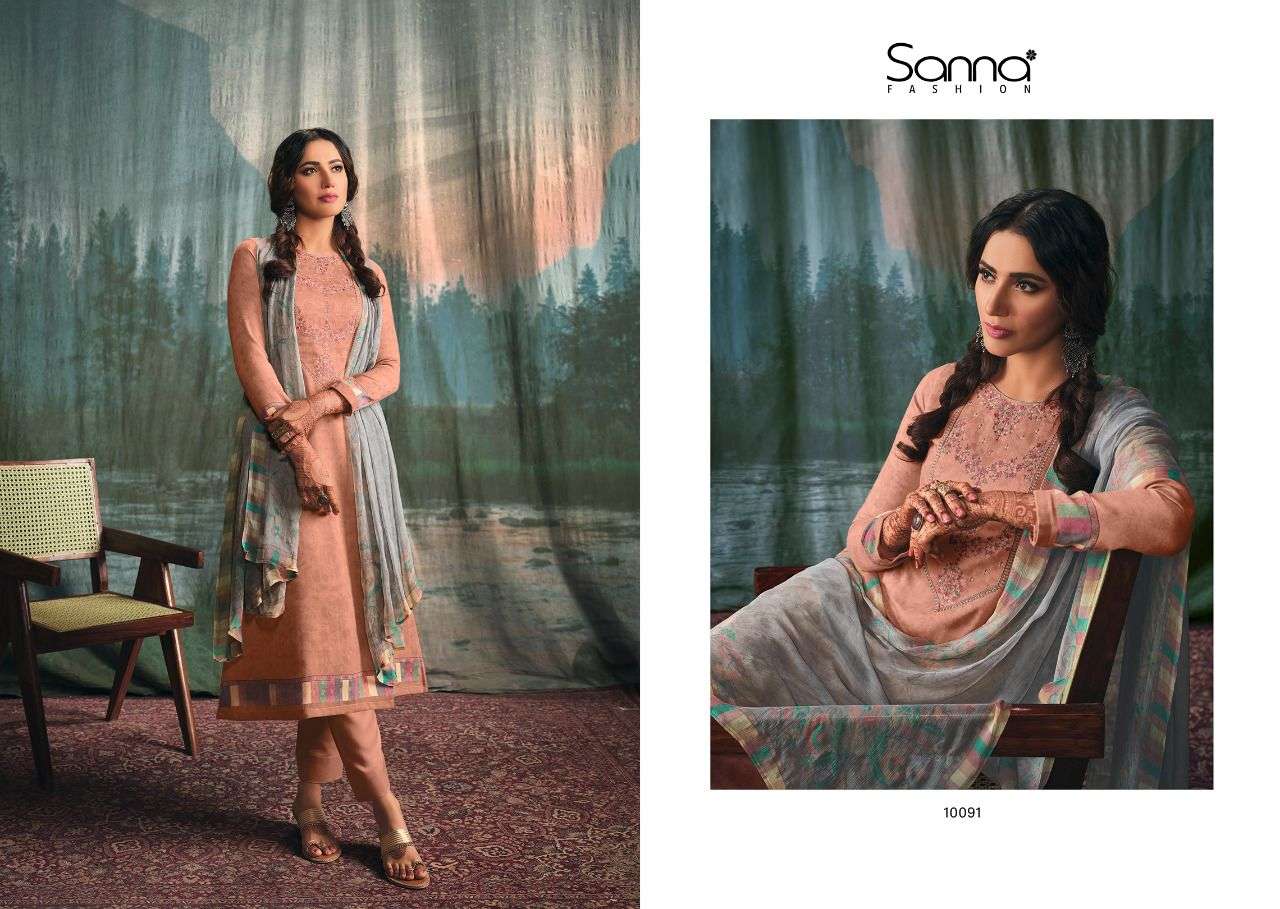 ELISA BY SANNA FASHION 10089 TO 10098 SERIES BEAUTIFUL STYLISH SUITS FANCY COLORFUL CASUAL WEAR & ETHNIC WEAR & READY TO WEAR PURE PASHMINA PRINT DRESSES AT WHOLESALE PRICE