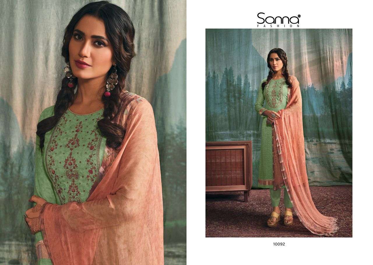 ELISA BY SANNA FASHION 10089 TO 10098 SERIES BEAUTIFUL STYLISH SUITS FANCY COLORFUL CASUAL WEAR & ETHNIC WEAR & READY TO WEAR PURE PASHMINA PRINT DRESSES AT WHOLESALE PRICE