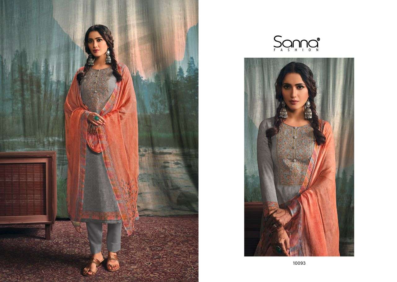 ELISA BY SANNA FASHION 10089 TO 10098 SERIES BEAUTIFUL STYLISH SUITS FANCY COLORFUL CASUAL WEAR & ETHNIC WEAR & READY TO WEAR PURE PASHMINA PRINT DRESSES AT WHOLESALE PRICE