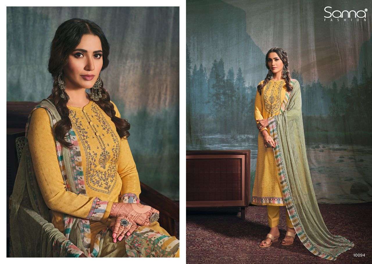 ELISA BY SANNA FASHION 10089 TO 10098 SERIES BEAUTIFUL STYLISH SUITS FANCY COLORFUL CASUAL WEAR & ETHNIC WEAR & READY TO WEAR PURE PASHMINA PRINT DRESSES AT WHOLESALE PRICE