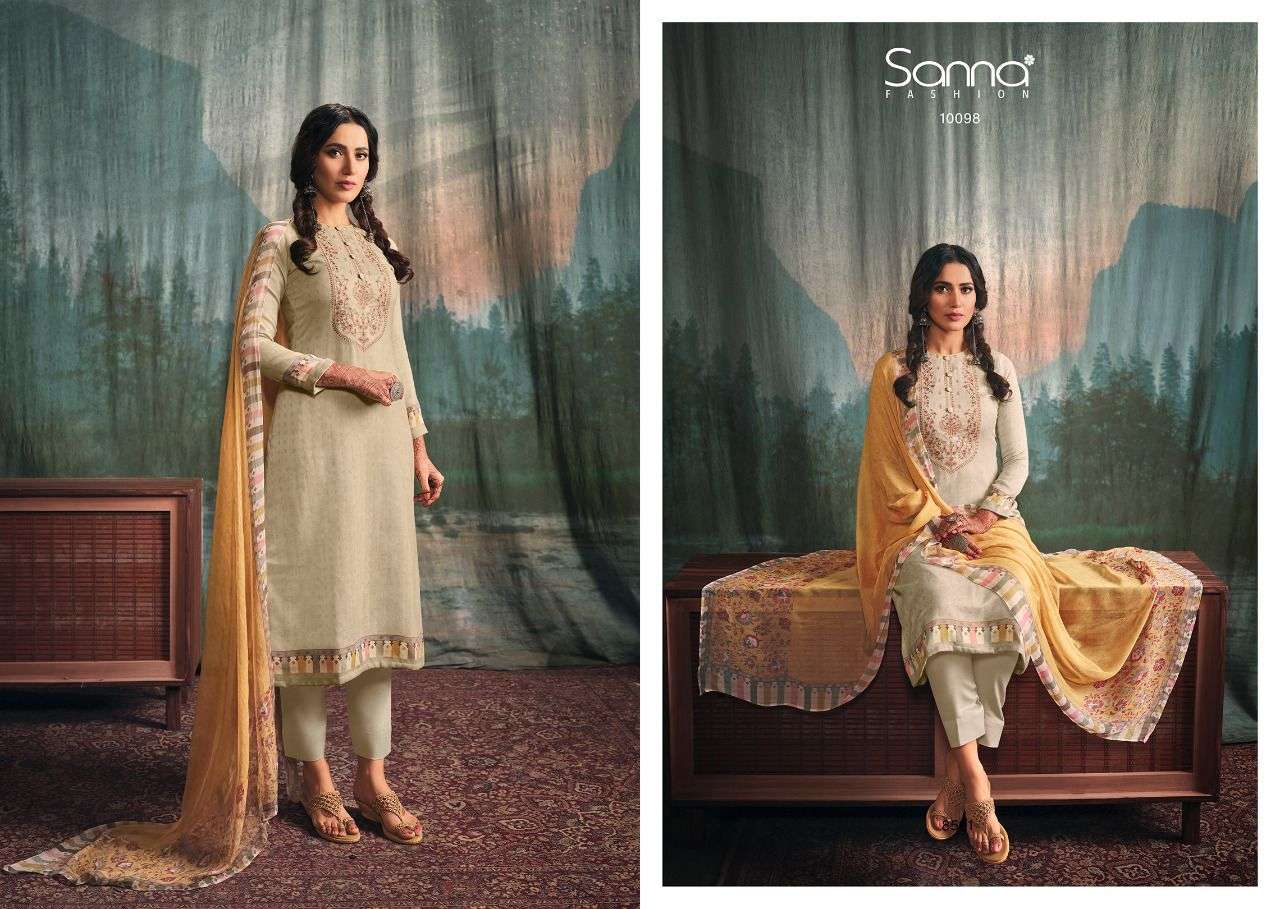 ELISA BY SANNA FASHION 10089 TO 10098 SERIES BEAUTIFUL STYLISH SUITS FANCY COLORFUL CASUAL WEAR & ETHNIC WEAR & READY TO WEAR PURE PASHMINA PRINT DRESSES AT WHOLESALE PRICE