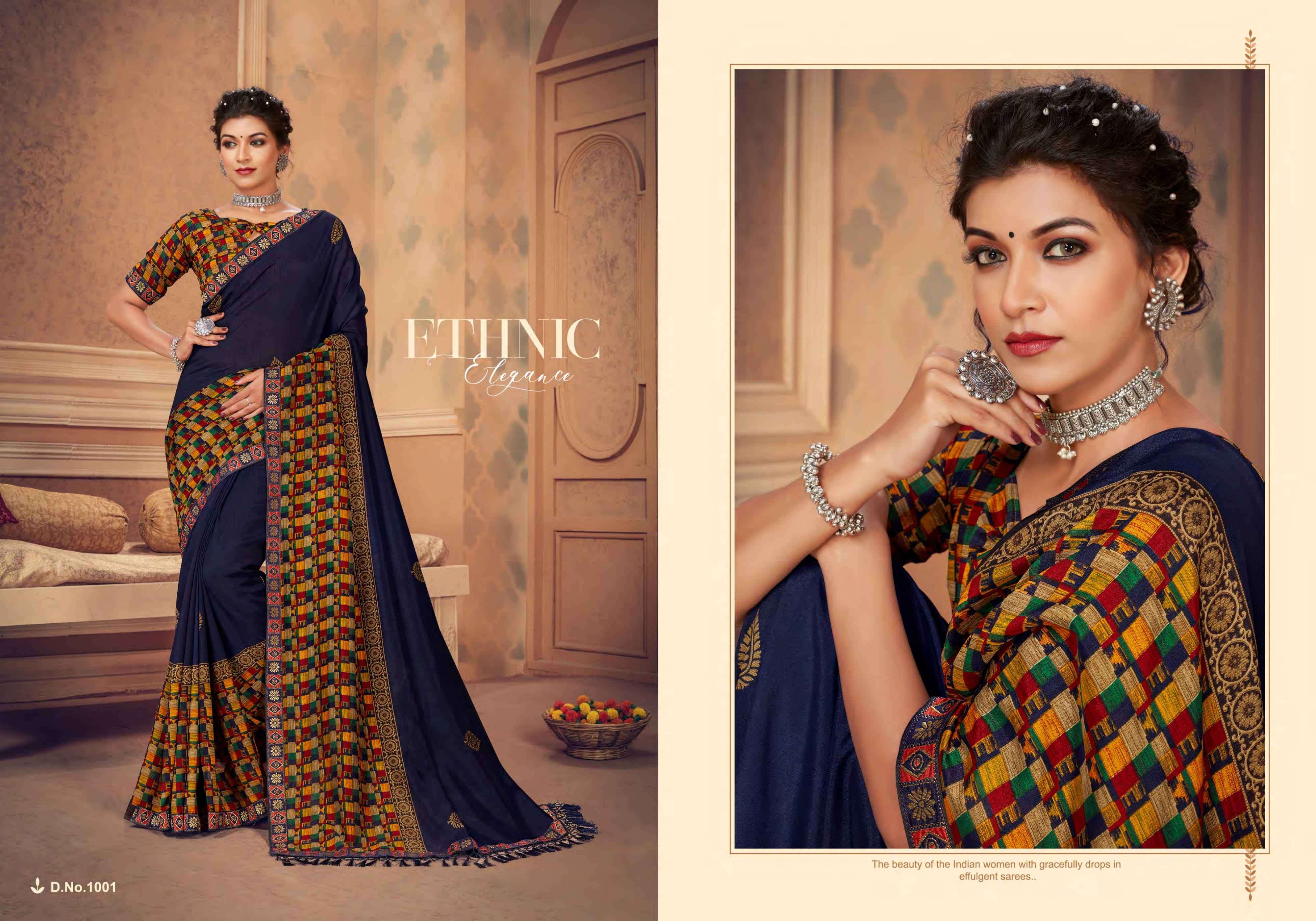 MONACO BY SHRAVYA FASHION 1001 TO 1008 SERIES INDIAN TRADITIONAL WEAR COLLECTION BEAUTIFUL STYLISH FANCY COLORFUL PARTY WEAR & OCCASIONAL WEAR VICHITRA SILK SAREES AT WHOLESALE PRICE