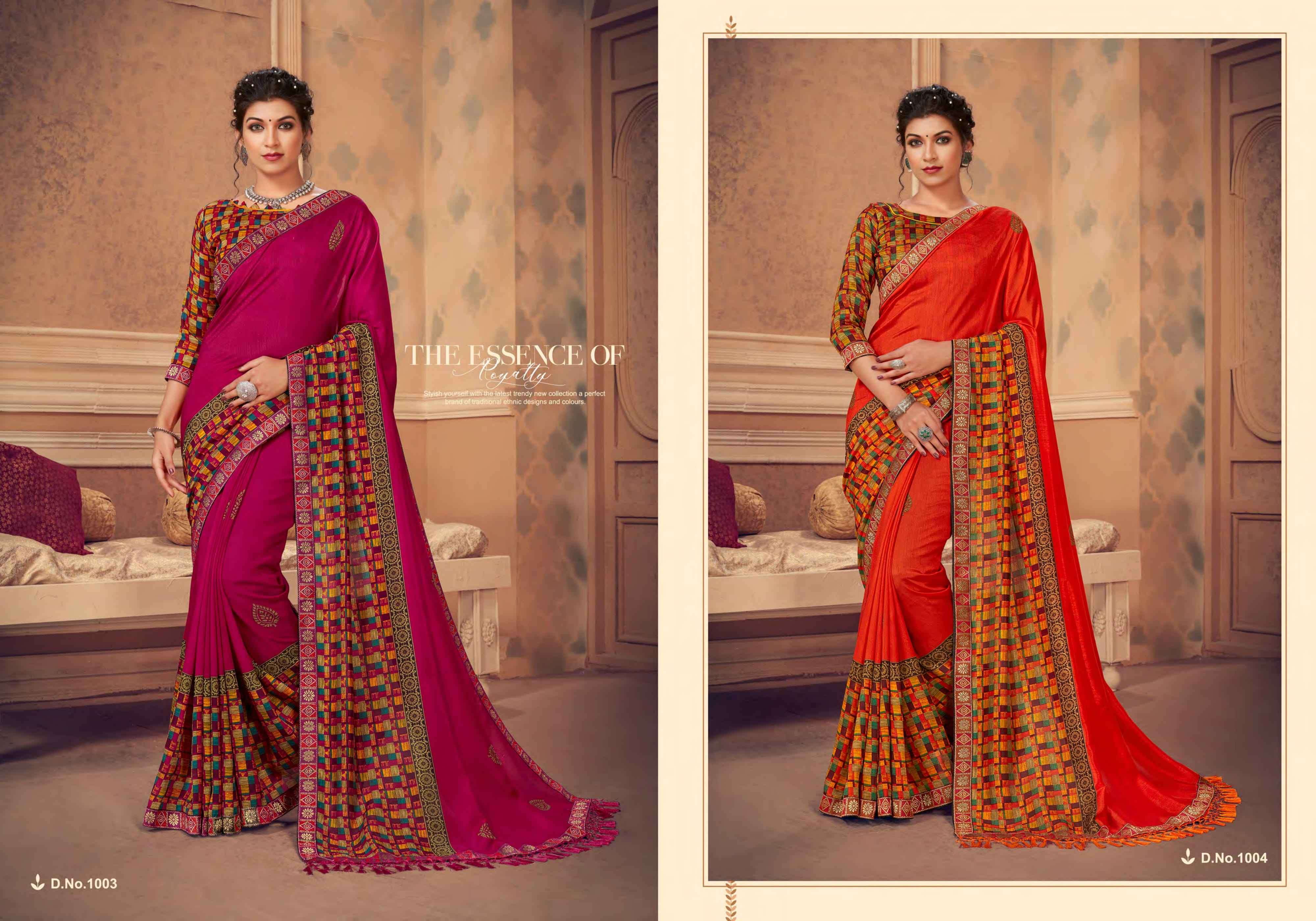 MONACO BY SHRAVYA FASHION 1001 TO 1008 SERIES INDIAN TRADITIONAL WEAR COLLECTION BEAUTIFUL STYLISH FANCY COLORFUL PARTY WEAR & OCCASIONAL WEAR VICHITRA SILK SAREES AT WHOLESALE PRICE
