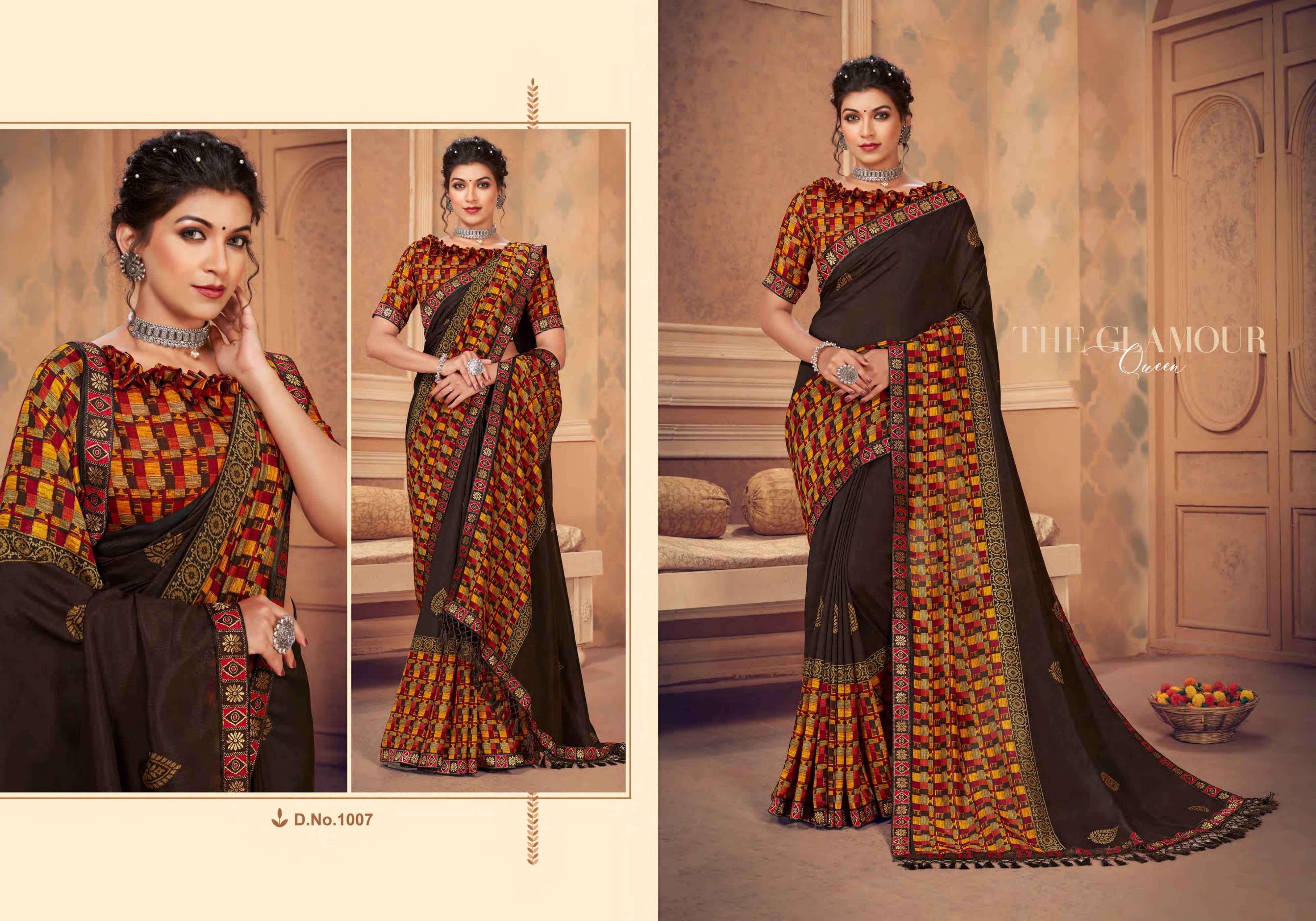 MONACO BY SHRAVYA FASHION 1001 TO 1008 SERIES INDIAN TRADITIONAL WEAR COLLECTION BEAUTIFUL STYLISH FANCY COLORFUL PARTY WEAR & OCCASIONAL WEAR VICHITRA SILK SAREES AT WHOLESALE PRICE