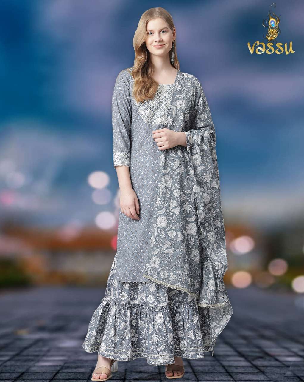 WEDDING BY VASSU 101 TO 104 SERIES BEAUTIFUL SUITS COLORFUL STYLISH FANCY CASUAL WEAR & ETHNIC WEAR PURE COTTON DRESSES AT WHOLESALE PRICE