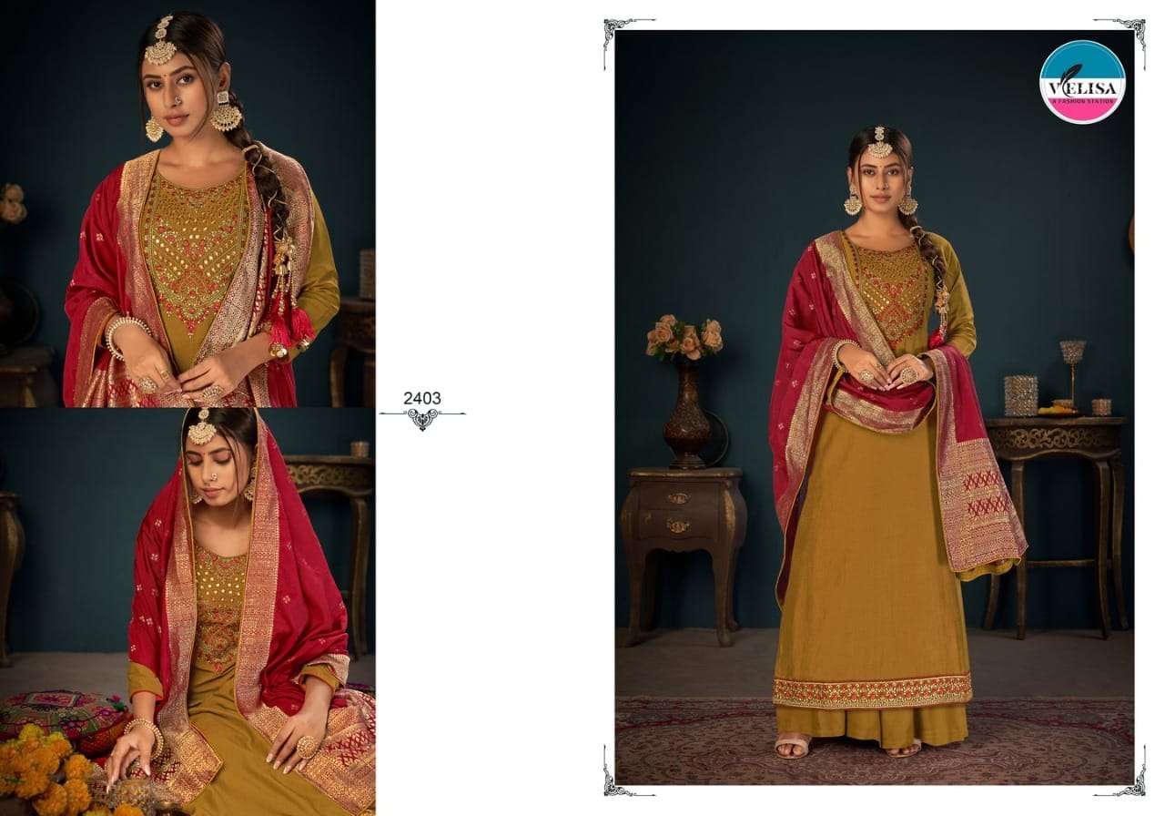 RAAG VOL-2 BY VELISA 2401 TO 2404 SERIES BEAUTIFUL SUITS COLORFUL STYLISH FANCY CASUAL WEAR & ETHNIC WEAR PARAMPARA SILK DRESSES AT WHOLESALE PRICE