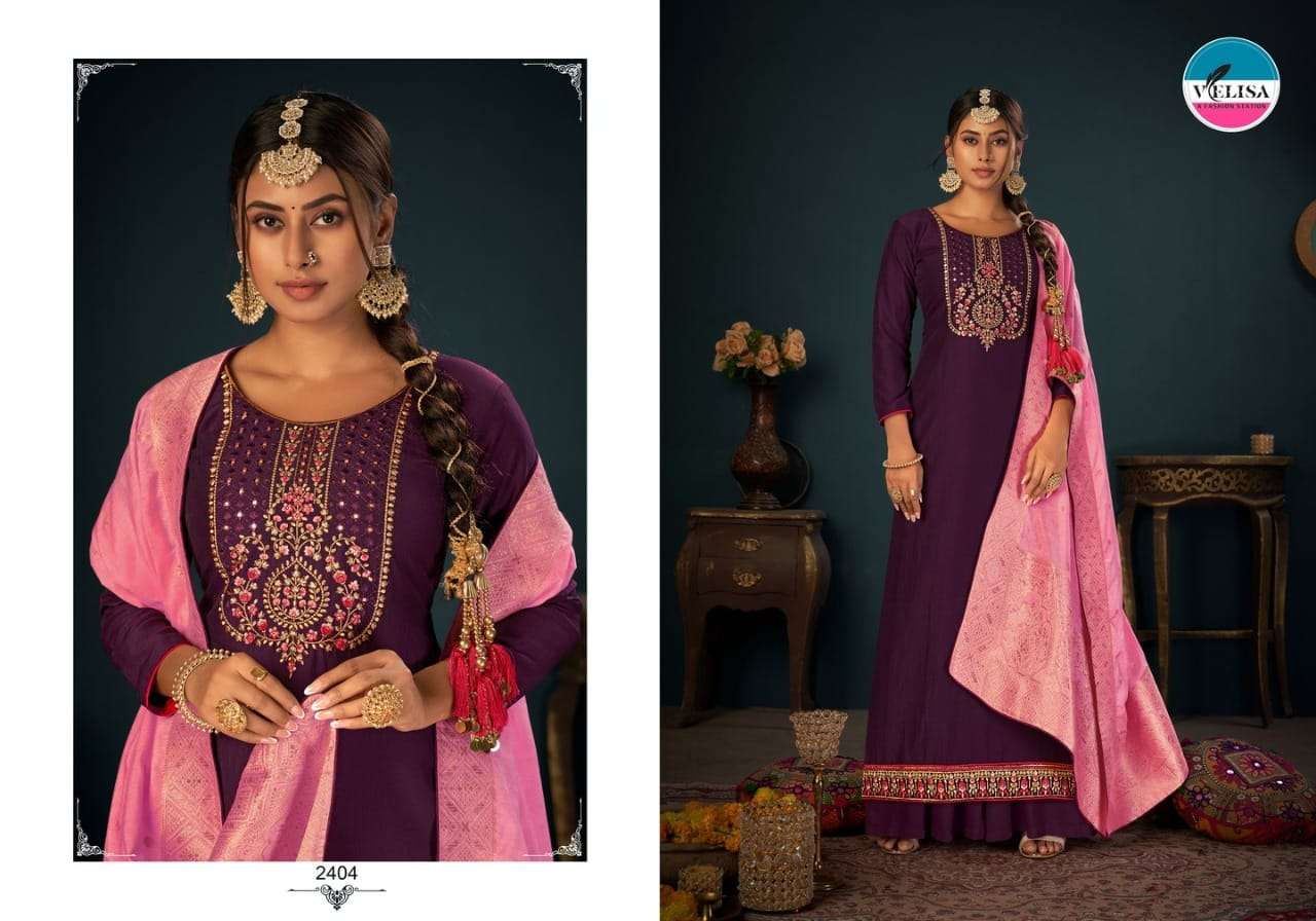 RAAG VOL-2 BY VELISA 2401 TO 2404 SERIES BEAUTIFUL SUITS COLORFUL STYLISH FANCY CASUAL WEAR & ETHNIC WEAR PARAMPARA SILK DRESSES AT WHOLESALE PRICE