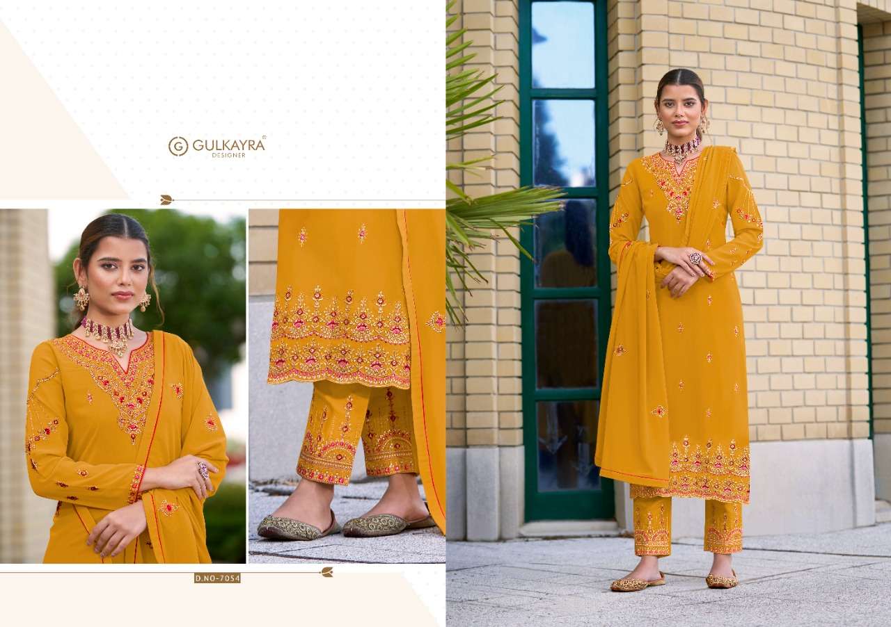 RUHI BY GULKAYRA DESIGNER 7051 TO 7056 SERIES BEAUTIFUL STYLISH SUITS FANCY COLORFUL CASUAL WEAR & ETHNIC WEAR & READY TO WEAR FANCY DRESSES AT WHOLESALE PRICE