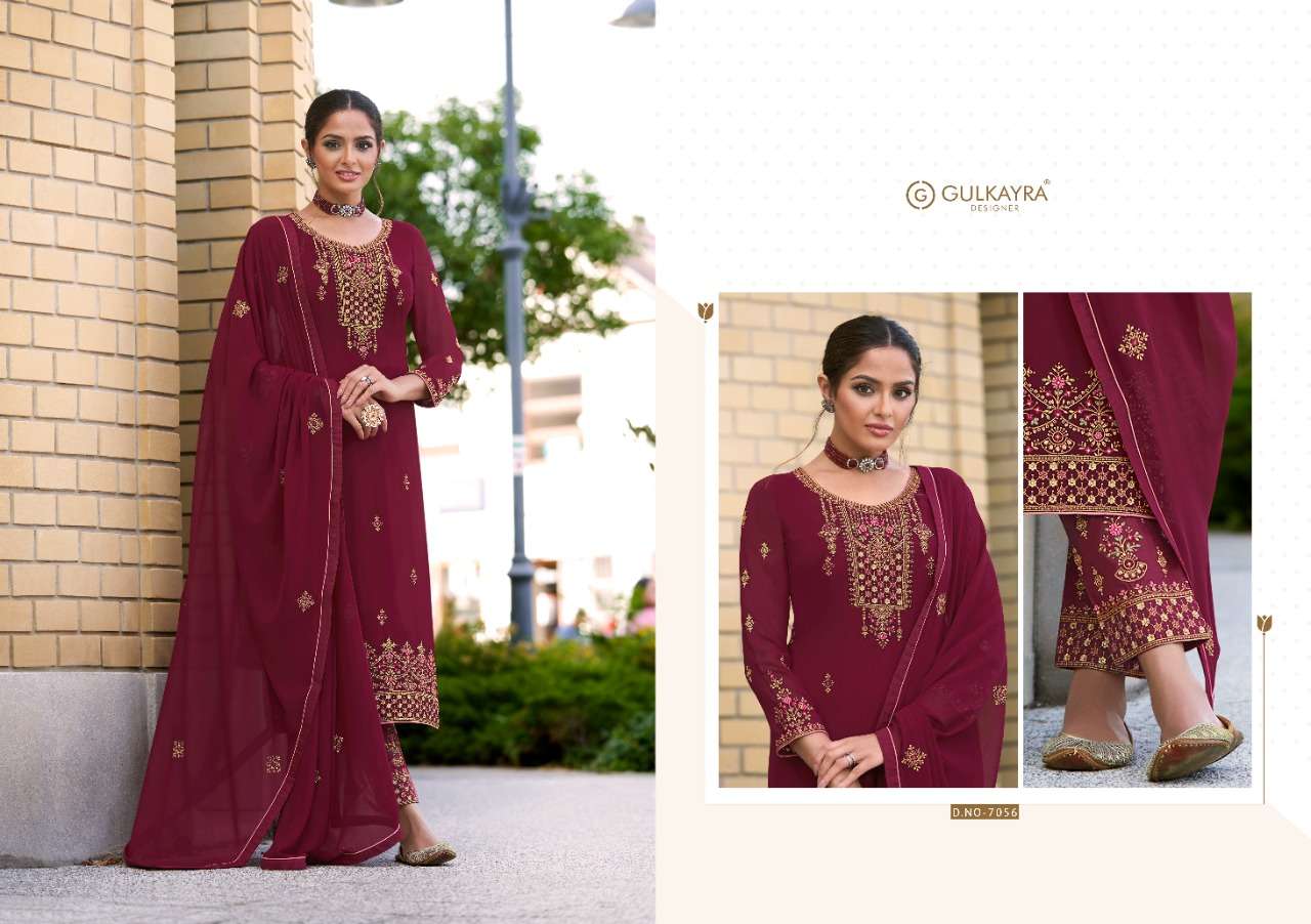 RUHI BY GULKAYRA DESIGNER 7051 TO 7056 SERIES BEAUTIFUL STYLISH SUITS FANCY COLORFUL CASUAL WEAR & ETHNIC WEAR & READY TO WEAR FANCY DRESSES AT WHOLESALE PRICE