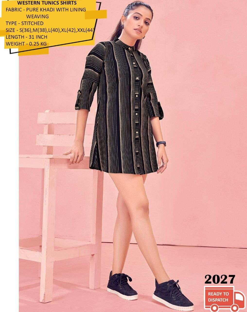 VD-068-119 BY KAAMIRI 2022 TO 2027 SERIES BEAUTIFUL COLOURFUL STYLISH DESIGNER PRINTED CASUAL WEAR READY TO WEAR KHADI TUNIC AT WHOLESALE PRICE