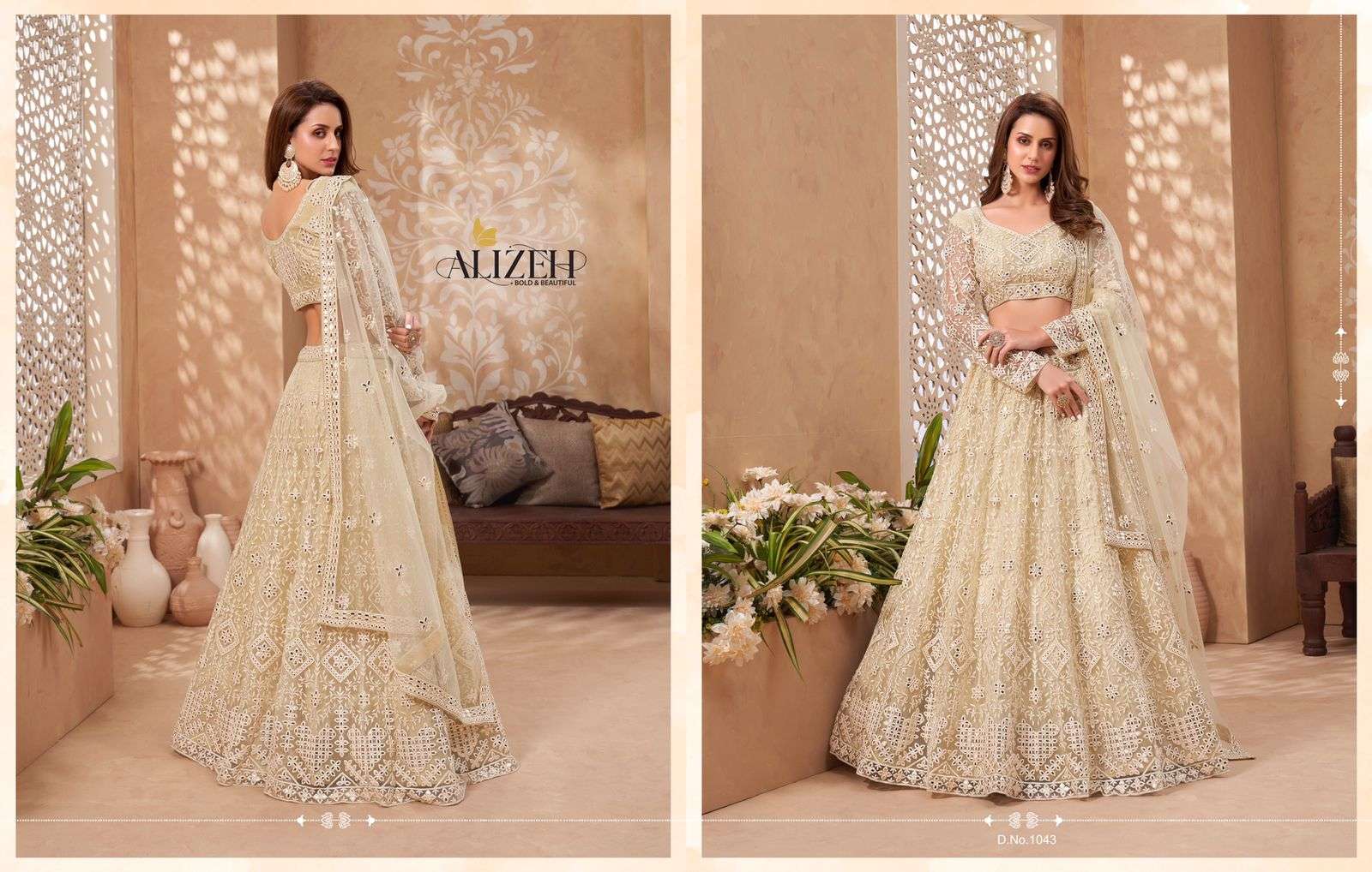 SPARKLE VOL-2 BY ALIZEH 1039 TO 1046 SERIES DESIGNER BEAUTIFUL NAVRATRI COLLECTION OCCASIONAL WEAR & PARTY WEAR NET/SILK LEHENGAS AT WHOLESALE PRICE