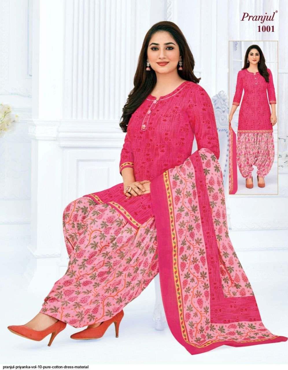 PRIYANKA VOL-10 BY PRANJUL 1001 TO 1040 SERIES BEAUTIFUL SUITS STYLISH FANCY COLORFUL CASUAL WEAR & ETHNIC WEAR PURE COTTON PRINTED DRESSES AT WHOLESALE PRICE