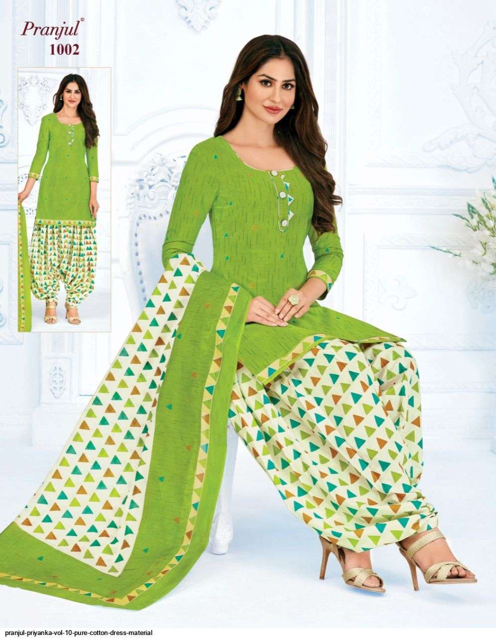 PRIYANKA VOL-10 BY PRANJUL 1001 TO 1040 SERIES BEAUTIFUL SUITS STYLISH FANCY COLORFUL CASUAL WEAR & ETHNIC WEAR PURE COTTON PRINTED DRESSES AT WHOLESALE PRICE