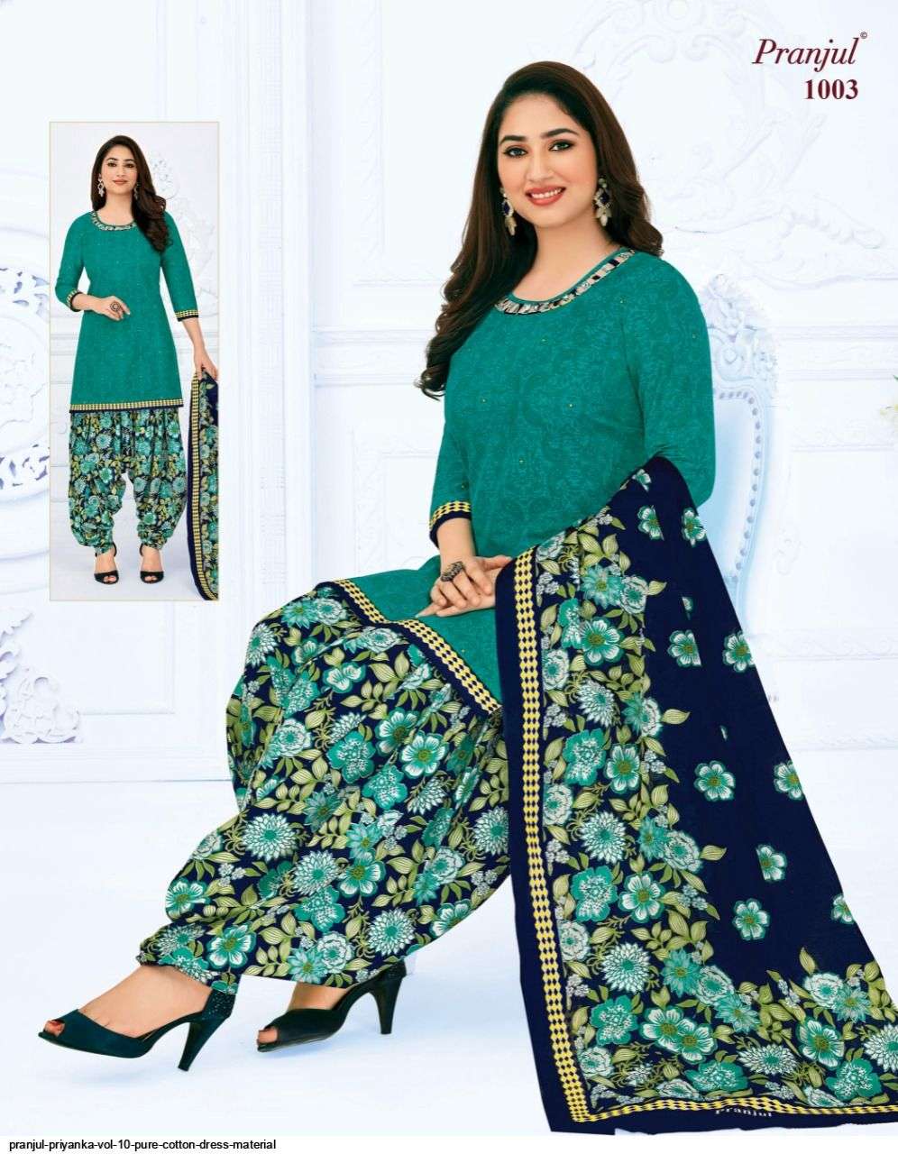 PRIYANKA VOL-10 BY PRANJUL 1001 TO 1040 SERIES BEAUTIFUL SUITS STYLISH FANCY COLORFUL CASUAL WEAR & ETHNIC WEAR PURE COTTON PRINTED DRESSES AT WHOLESALE PRICE