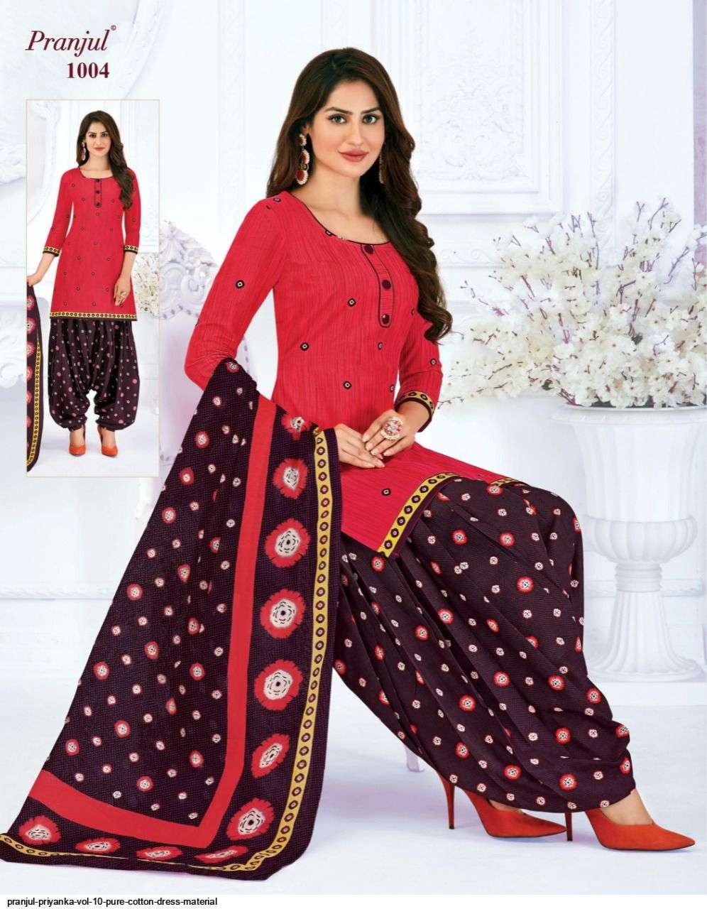 PRIYANKA VOL-10 BY PRANJUL 1001 TO 1040 SERIES BEAUTIFUL SUITS STYLISH FANCY COLORFUL CASUAL WEAR & ETHNIC WEAR PURE COTTON PRINTED DRESSES AT WHOLESALE PRICE