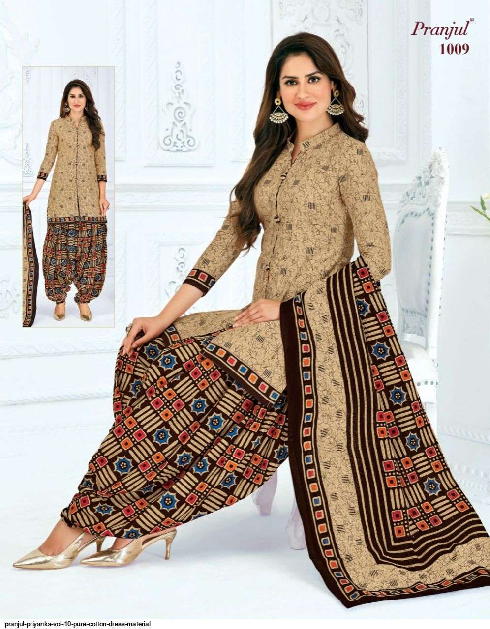 PRIYANKA VOL-10 BY PRANJUL 1001 TO 1040 SERIES BEAUTIFUL SUITS STYLISH FANCY COLORFUL CASUAL WEAR & ETHNIC WEAR PURE COTTON PRINTED DRESSES AT WHOLESALE PRICE