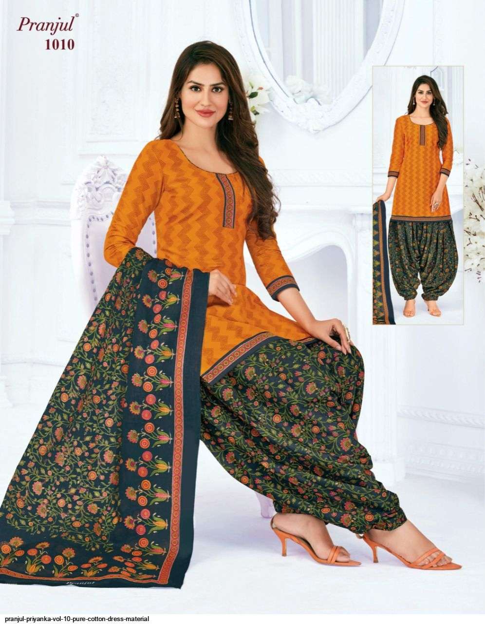 PRIYANKA VOL-10 BY PRANJUL 1001 TO 1040 SERIES BEAUTIFUL SUITS STYLISH FANCY COLORFUL CASUAL WEAR & ETHNIC WEAR PURE COTTON PRINTED DRESSES AT WHOLESALE PRICE