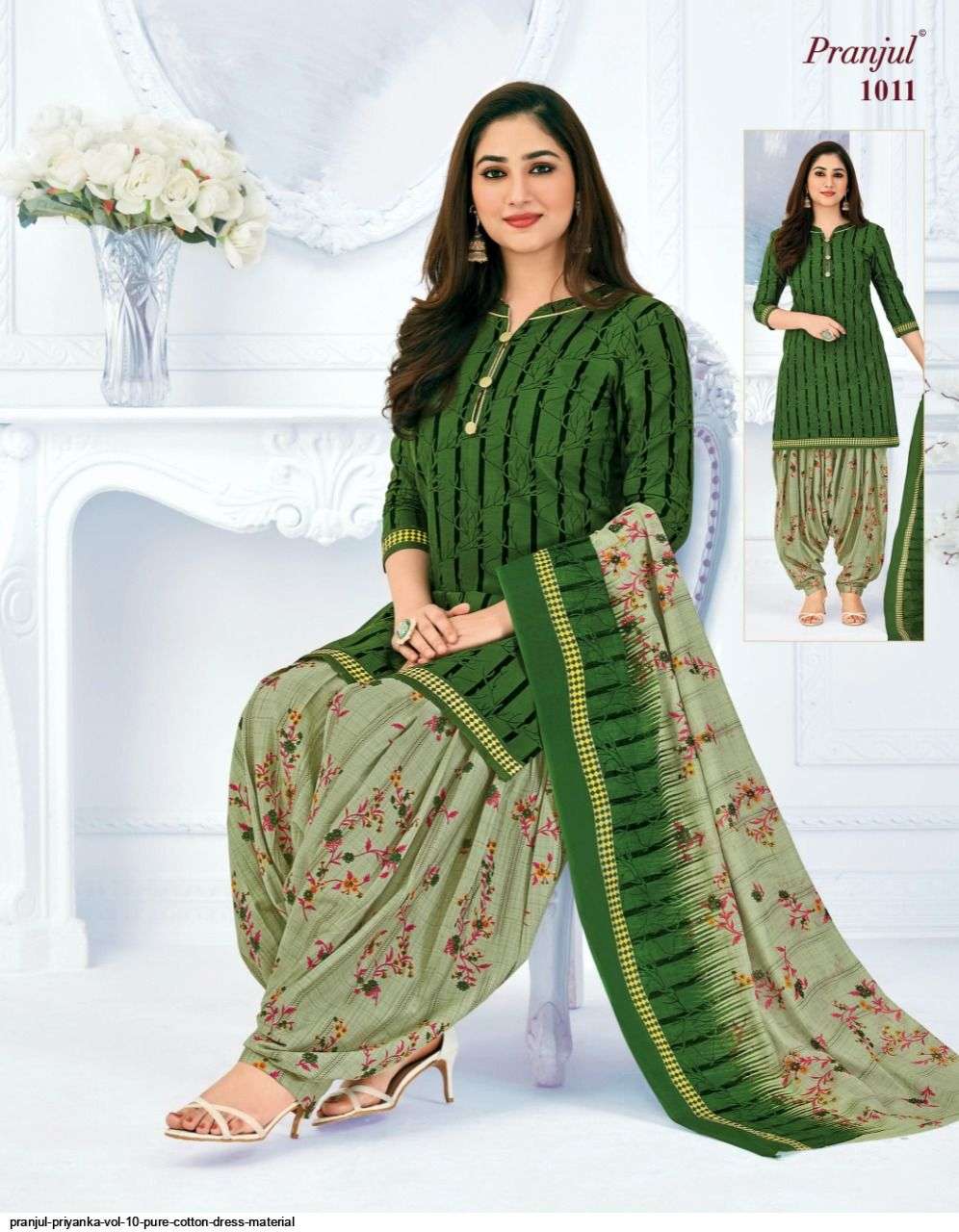 PRIYANKA VOL-10 BY PRANJUL 1001 TO 1040 SERIES BEAUTIFUL SUITS STYLISH FANCY COLORFUL CASUAL WEAR & ETHNIC WEAR PURE COTTON PRINTED DRESSES AT WHOLESALE PRICE