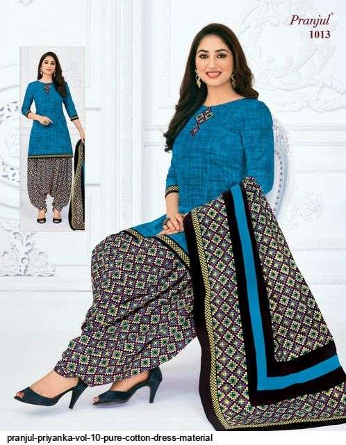 PRIYANKA VOL-10 BY PRANJUL 1001 TO 1040 SERIES BEAUTIFUL SUITS STYLISH FANCY COLORFUL CASUAL WEAR & ETHNIC WEAR PURE COTTON PRINTED DRESSES AT WHOLESALE PRICE
