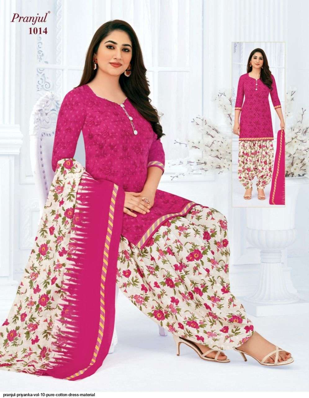 PRIYANKA VOL-10 BY PRANJUL 1001 TO 1040 SERIES BEAUTIFUL SUITS STYLISH FANCY COLORFUL CASUAL WEAR & ETHNIC WEAR PURE COTTON PRINTED DRESSES AT WHOLESALE PRICE