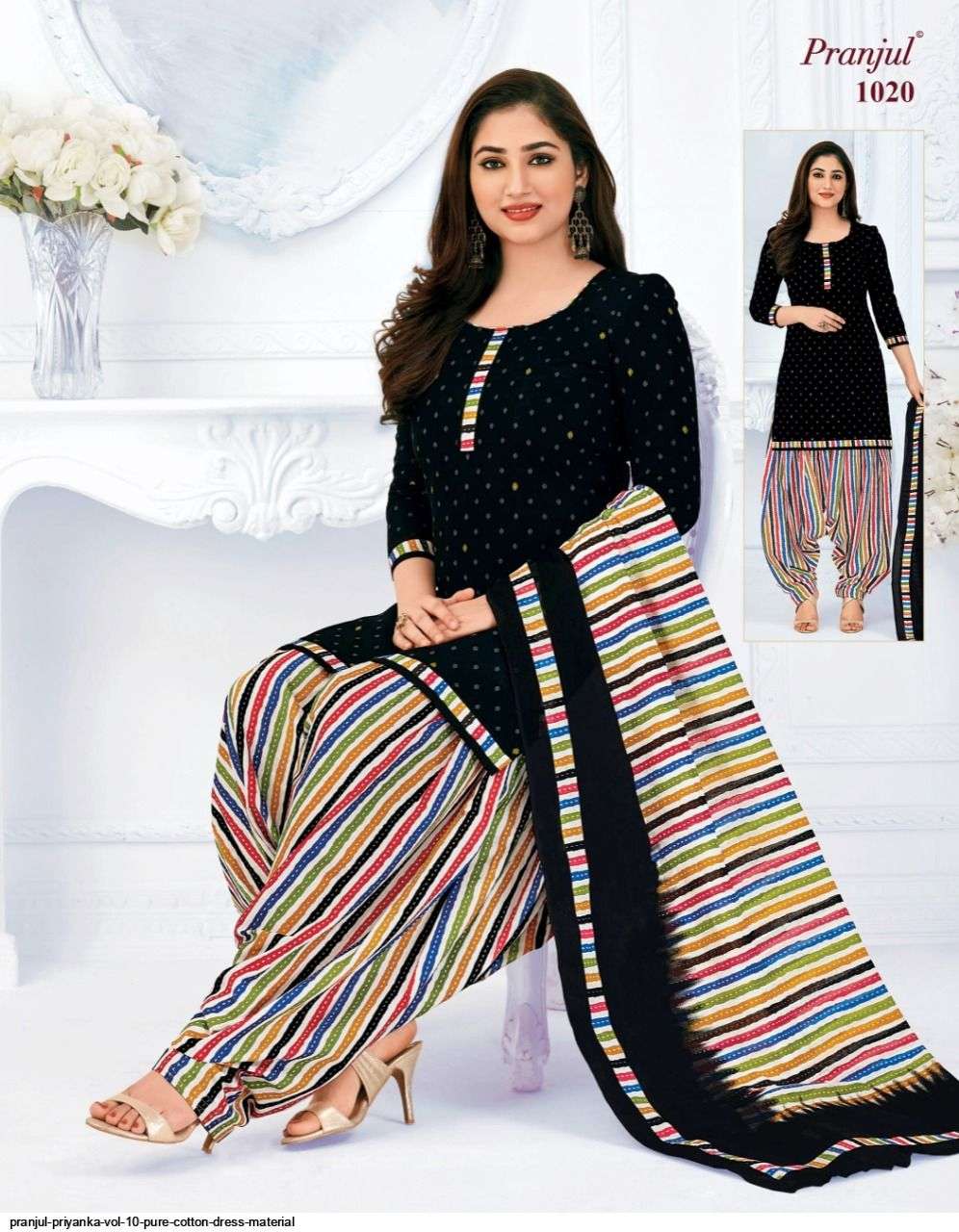 PRIYANKA VOL-10 BY PRANJUL 1001 TO 1040 SERIES BEAUTIFUL SUITS STYLISH FANCY COLORFUL CASUAL WEAR & ETHNIC WEAR PURE COTTON PRINTED DRESSES AT WHOLESALE PRICE