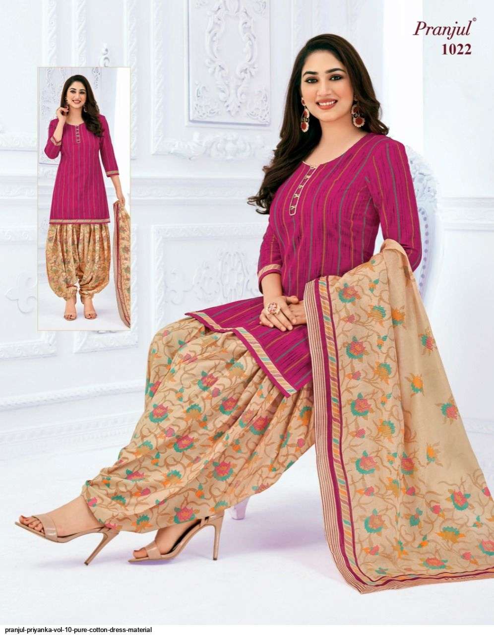 PRIYANKA VOL-10 BY PRANJUL 1001 TO 1040 SERIES BEAUTIFUL SUITS STYLISH FANCY COLORFUL CASUAL WEAR & ETHNIC WEAR PURE COTTON PRINTED DRESSES AT WHOLESALE PRICE