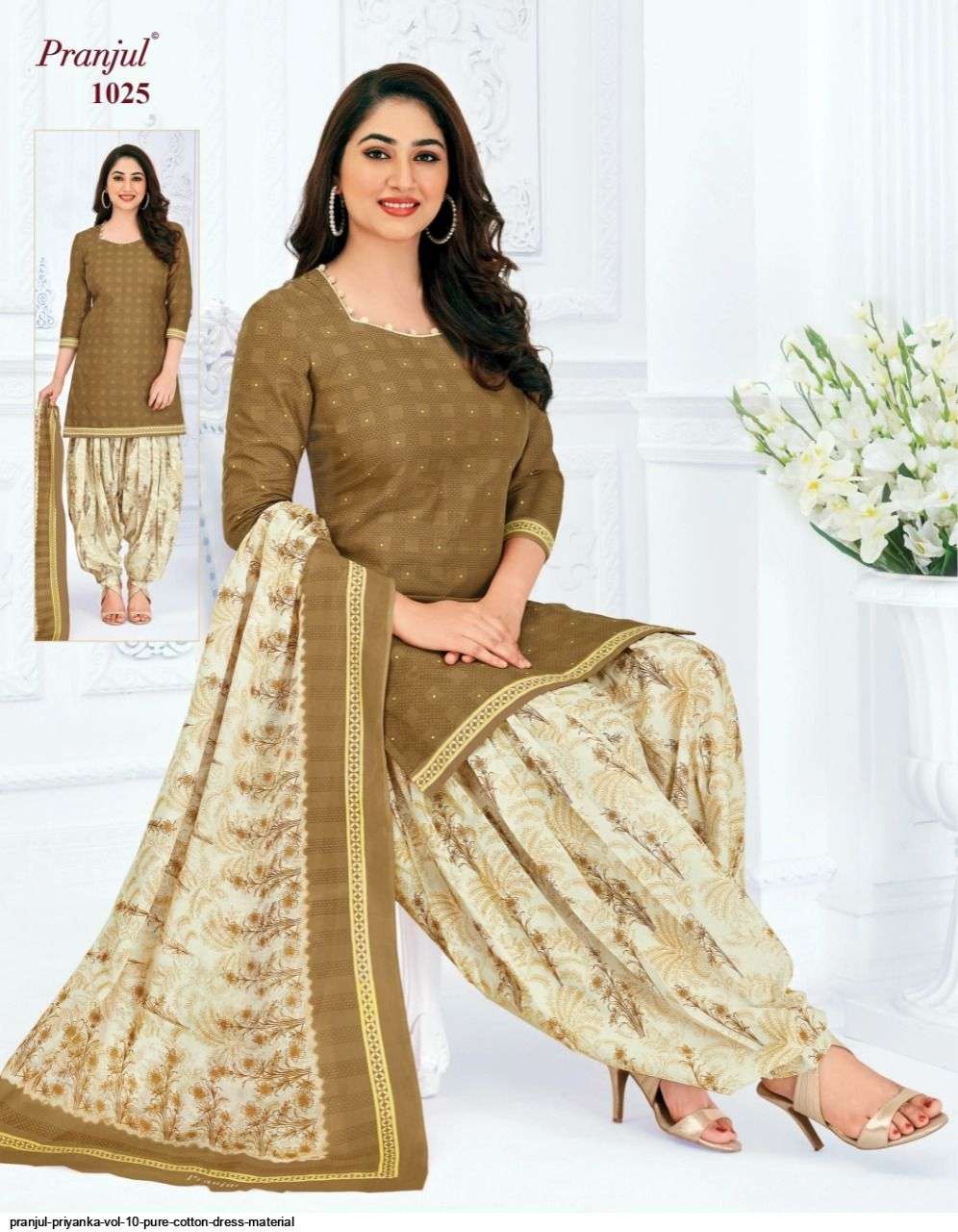 PRIYANKA VOL-10 BY PRANJUL 1001 TO 1040 SERIES BEAUTIFUL SUITS STYLISH FANCY COLORFUL CASUAL WEAR & ETHNIC WEAR PURE COTTON PRINTED DRESSES AT WHOLESALE PRICE