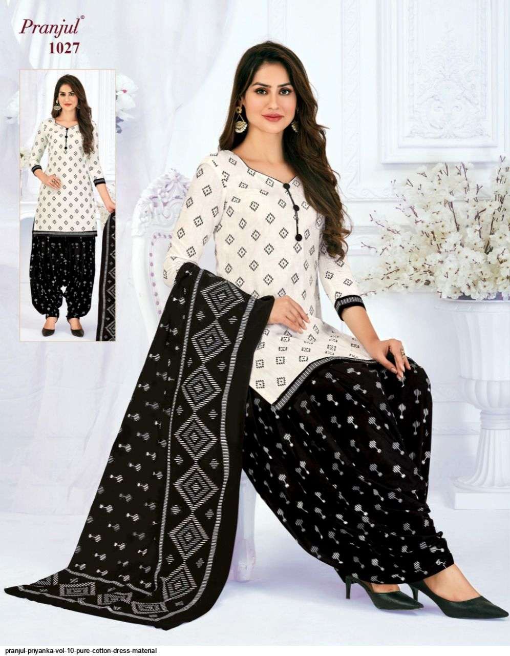 PRIYANKA VOL-10 BY PRANJUL 1001 TO 1040 SERIES BEAUTIFUL SUITS STYLISH FANCY COLORFUL CASUAL WEAR & ETHNIC WEAR PURE COTTON PRINTED DRESSES AT WHOLESALE PRICE