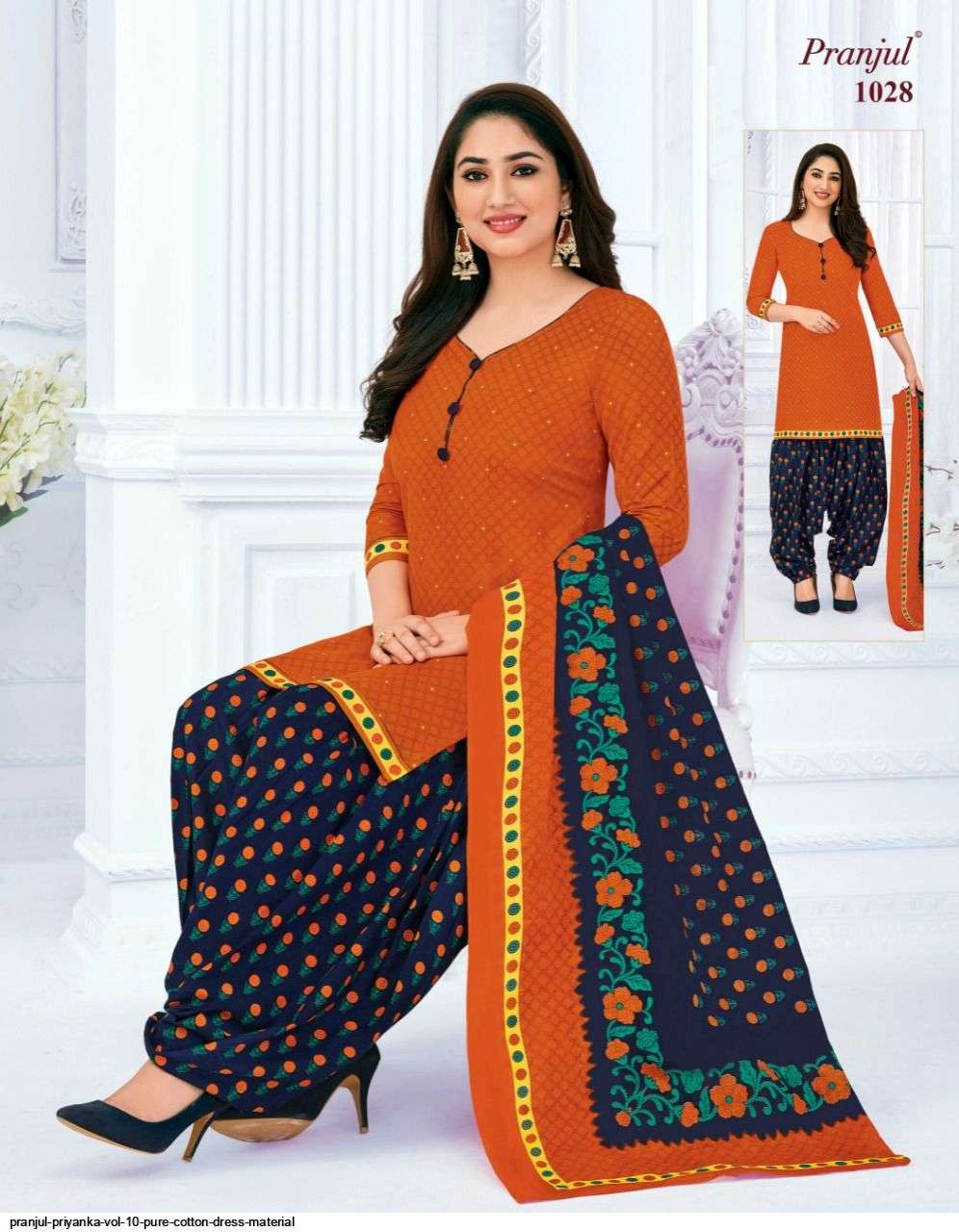 PRIYANKA VOL-10 BY PRANJUL 1001 TO 1040 SERIES BEAUTIFUL SUITS STYLISH FANCY COLORFUL CASUAL WEAR & ETHNIC WEAR PURE COTTON PRINTED DRESSES AT WHOLESALE PRICE