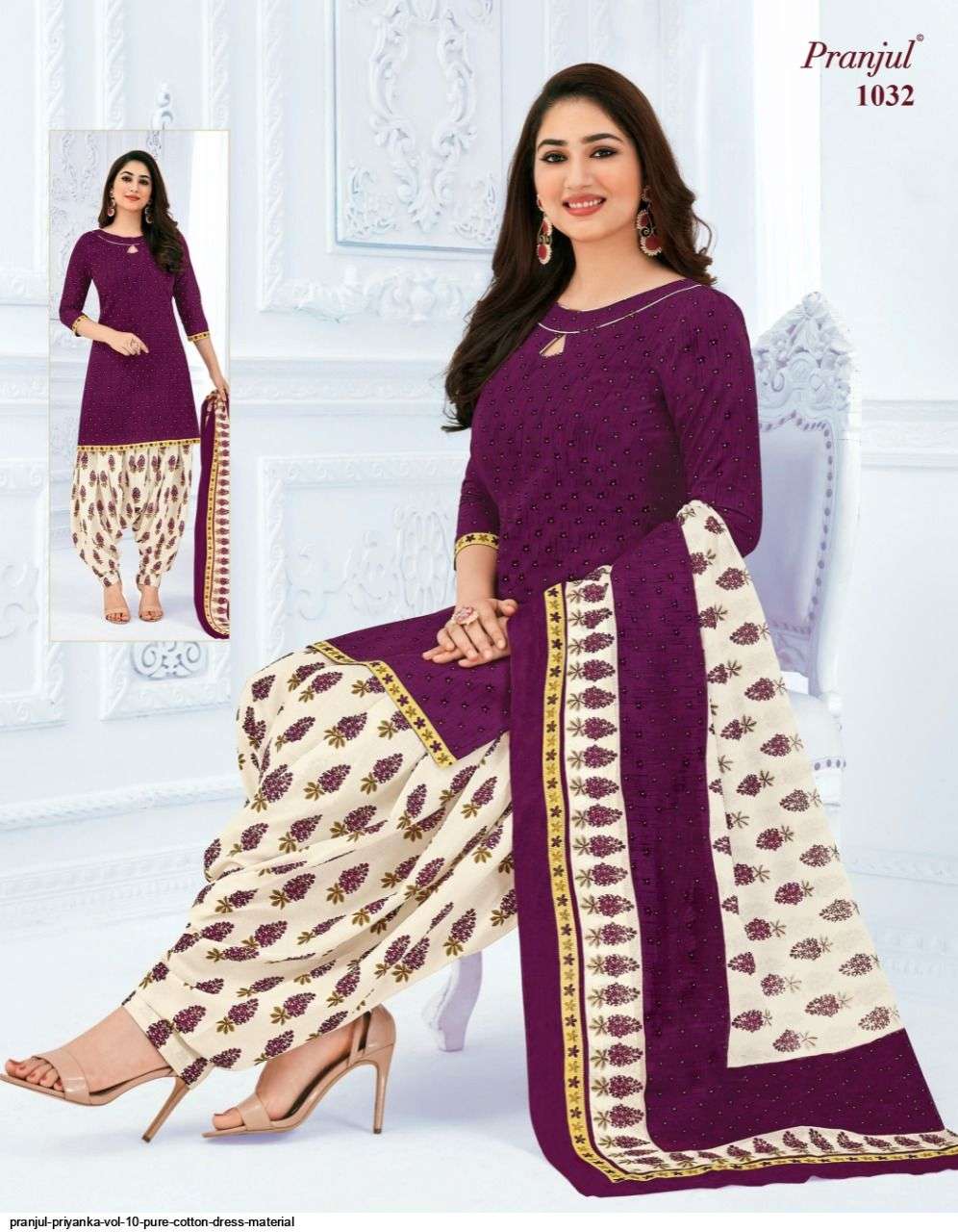 PRIYANKA VOL-10 BY PRANJUL 1001 TO 1040 SERIES BEAUTIFUL SUITS STYLISH FANCY COLORFUL CASUAL WEAR & ETHNIC WEAR PURE COTTON PRINTED DRESSES AT WHOLESALE PRICE