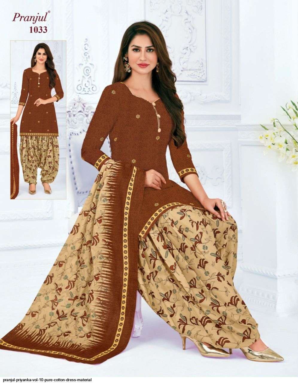 PRIYANKA VOL-10 BY PRANJUL 1001 TO 1040 SERIES BEAUTIFUL SUITS STYLISH FANCY COLORFUL CASUAL WEAR & ETHNIC WEAR PURE COTTON PRINTED DRESSES AT WHOLESALE PRICE