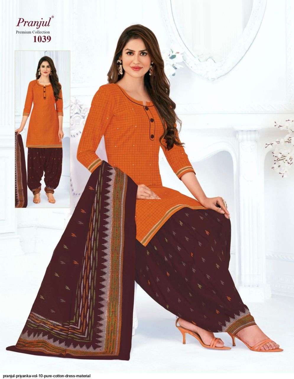 PRIYANKA VOL-10 BY PRANJUL 1001 TO 1040 SERIES BEAUTIFUL SUITS STYLISH FANCY COLORFUL CASUAL WEAR & ETHNIC WEAR PURE COTTON PRINTED DRESSES AT WHOLESALE PRICE