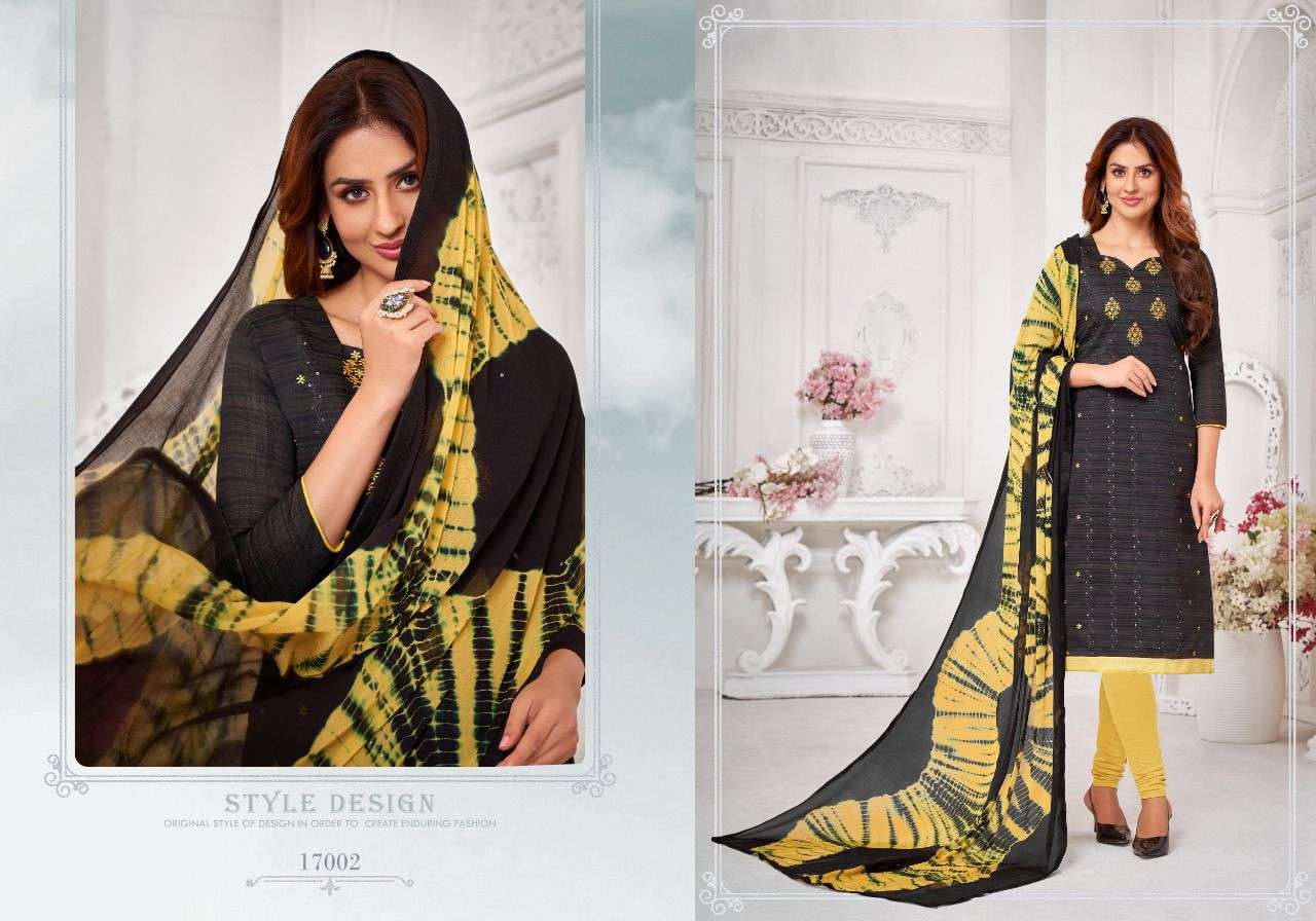 AUTOGRAPH VOL-17 BY SHAGUN LIFESTYLE 17001 TO 17012 SERIES BEAUTIFUL STYLISH SHARARA SUITS FANCY COLORFUL CASUAL WEAR & ETHNIC WEAR & READY TO WEAR SLUB WITH WORK DRESSES AT WHOLESALE PRICE