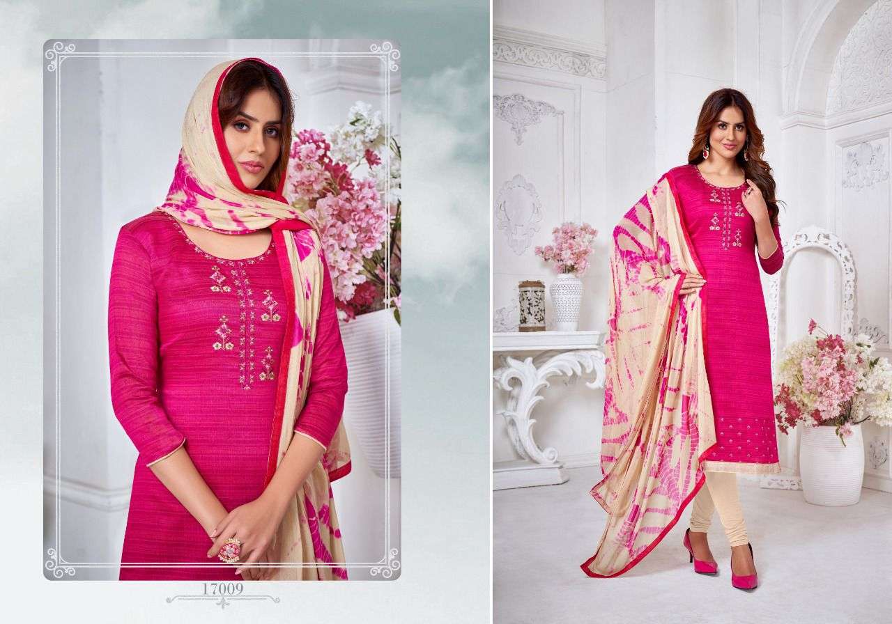 AUTOGRAPH VOL-17 BY SHAGUN LIFESTYLE 17001 TO 17012 SERIES BEAUTIFUL STYLISH SHARARA SUITS FANCY COLORFUL CASUAL WEAR & ETHNIC WEAR & READY TO WEAR SLUB WITH WORK DRESSES AT WHOLESALE PRICE