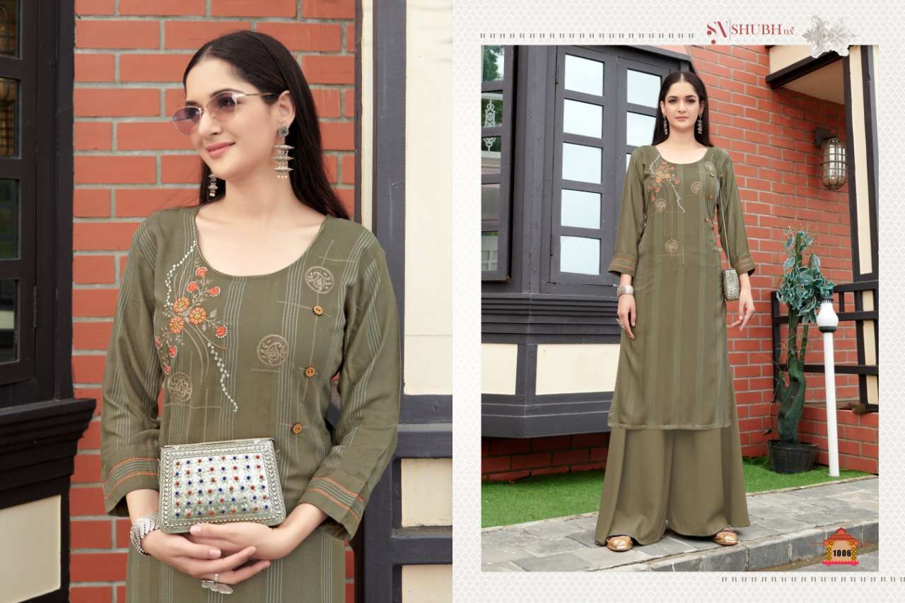 ANAMIKA BY SHUBH NX 1001 TO 1006 SERIES DESIGNER STYLISH FANCY COLORFUL BEAUTIFUL PARTY WEAR & ETHNIC WEAR COLLECTION RAYON WITH WORK KURTIS AT WHOLESALE PRICE