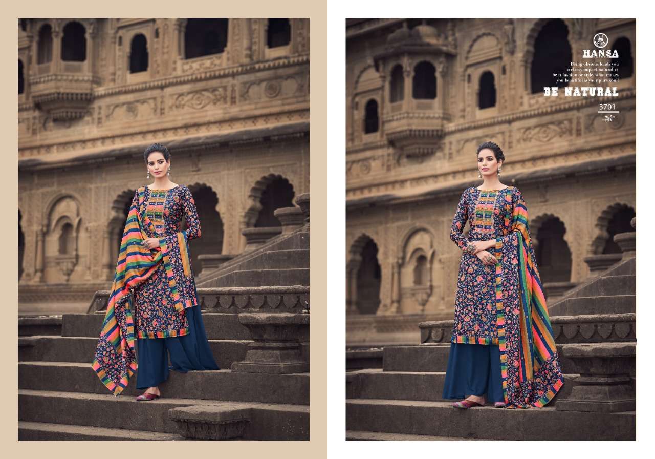 Hidaya Raanjna By Hansa Print 3701 To 3706 Series Beautiful Suits Colorful Stylish Fancy Casual Wear & Ethnic Wear Pashmina Digital Print With Work Dresses At Wholesale Price