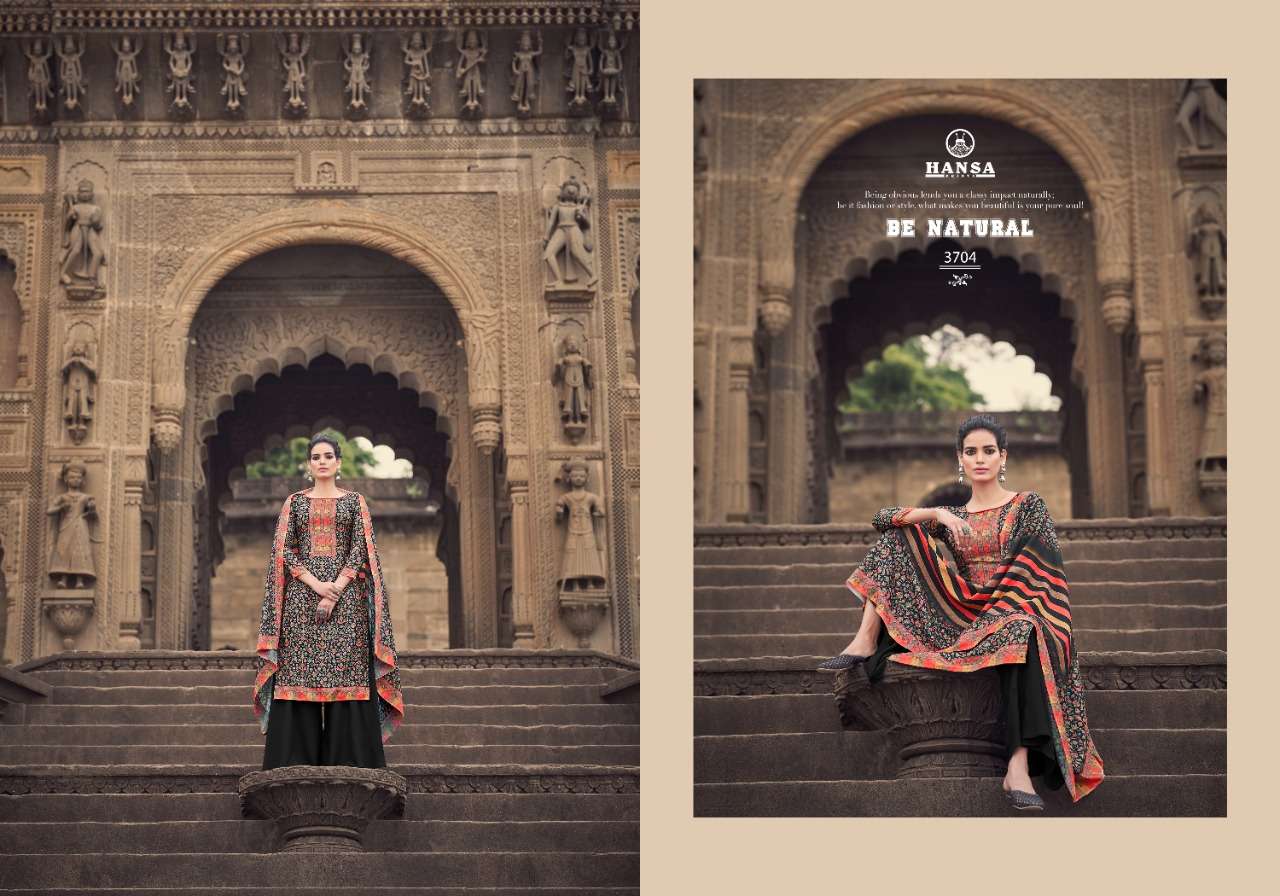 Hidaya Raanjna By Hansa Print 3701 To 3706 Series Beautiful Suits Colorful Stylish Fancy Casual Wear & Ethnic Wear Pashmina Digital Print With Work Dresses At Wholesale Price