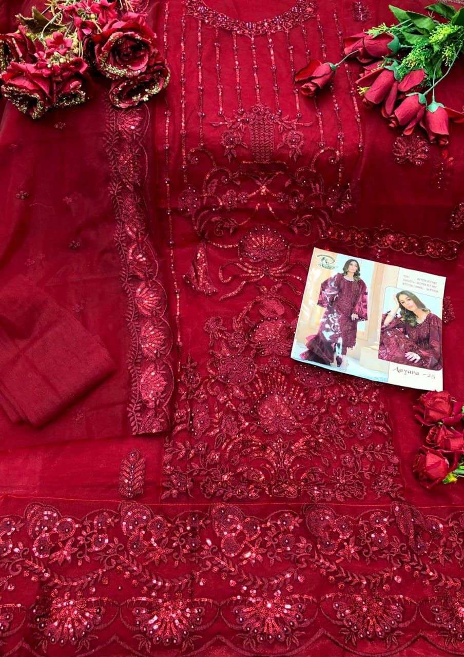 AAYRA 25 COLOURS BY LAAIBAH DESIGNER 25-A TO 25-D SERIES BEAUTIFUL STYLISH PAKISATNI SUITS FANCY COLORFUL CASUAL WEAR & ETHNIC WEAR & READY TO WEAR HEAVY BUTTERFLY NET WITH EMBROIDERY DRESSES AT WHOLESALE PRICE